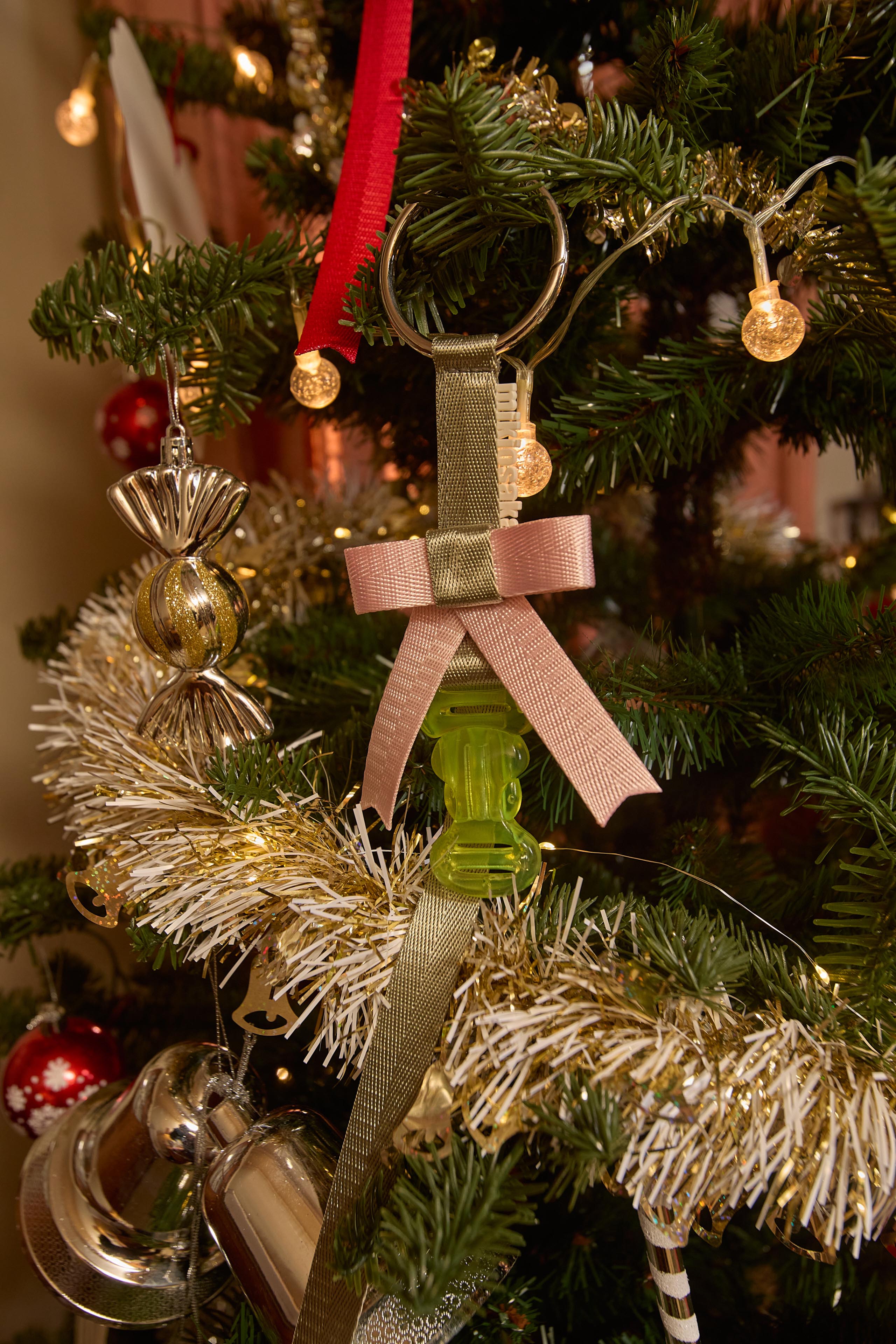 Butterfly Bag Charm Khaki