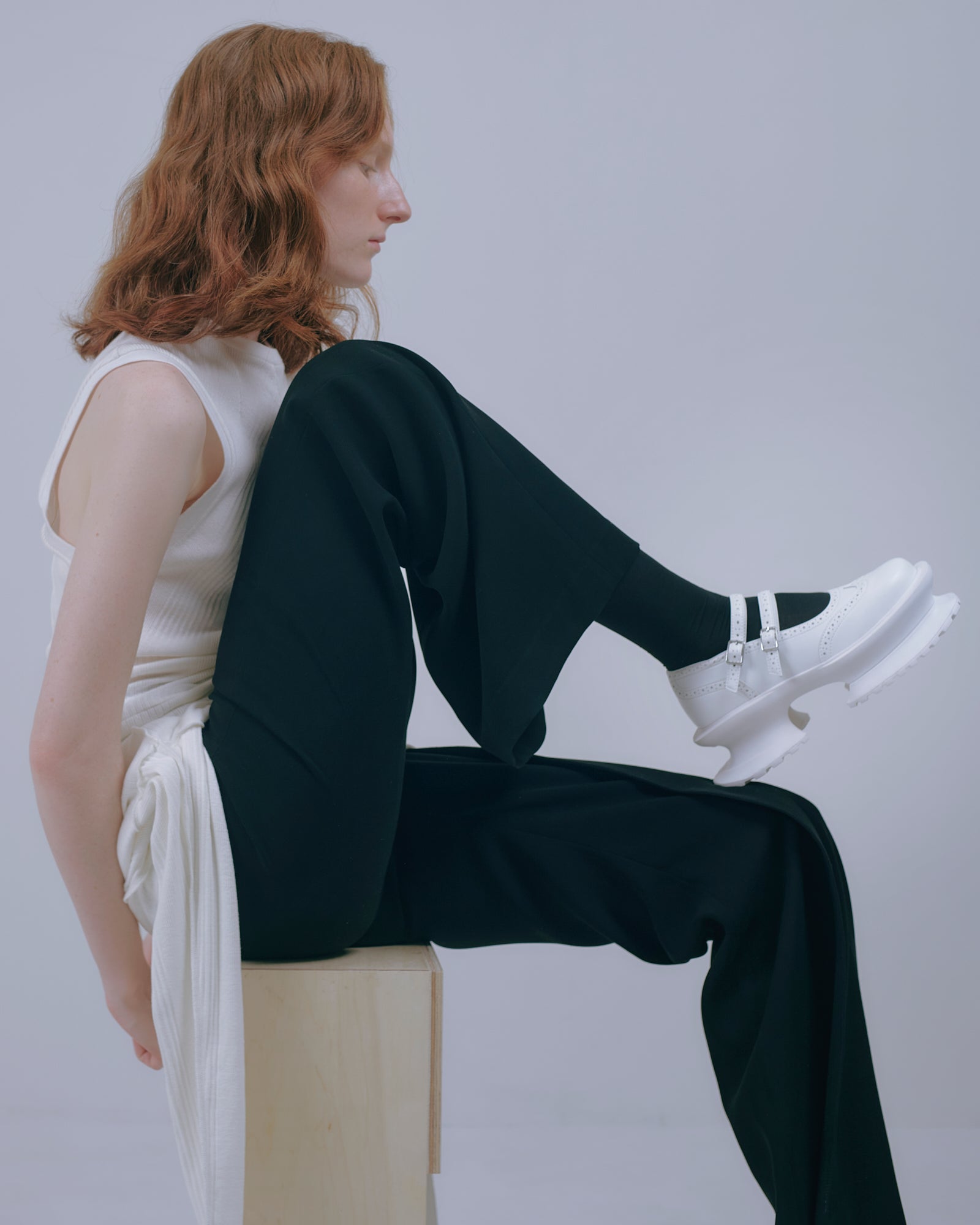 Aerial Garden shoes White Leather × White