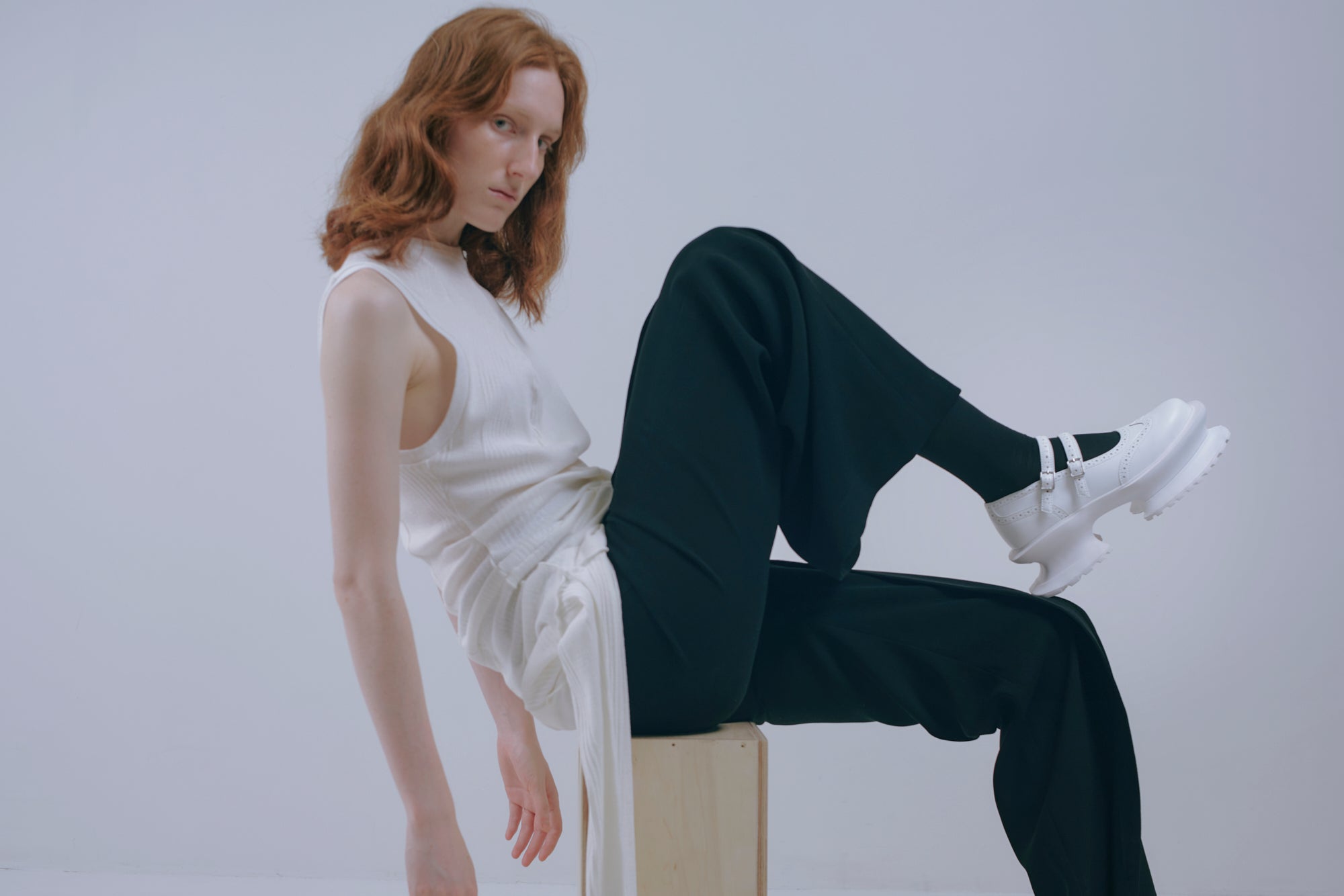 Aerial Garden shoes White Leather × White