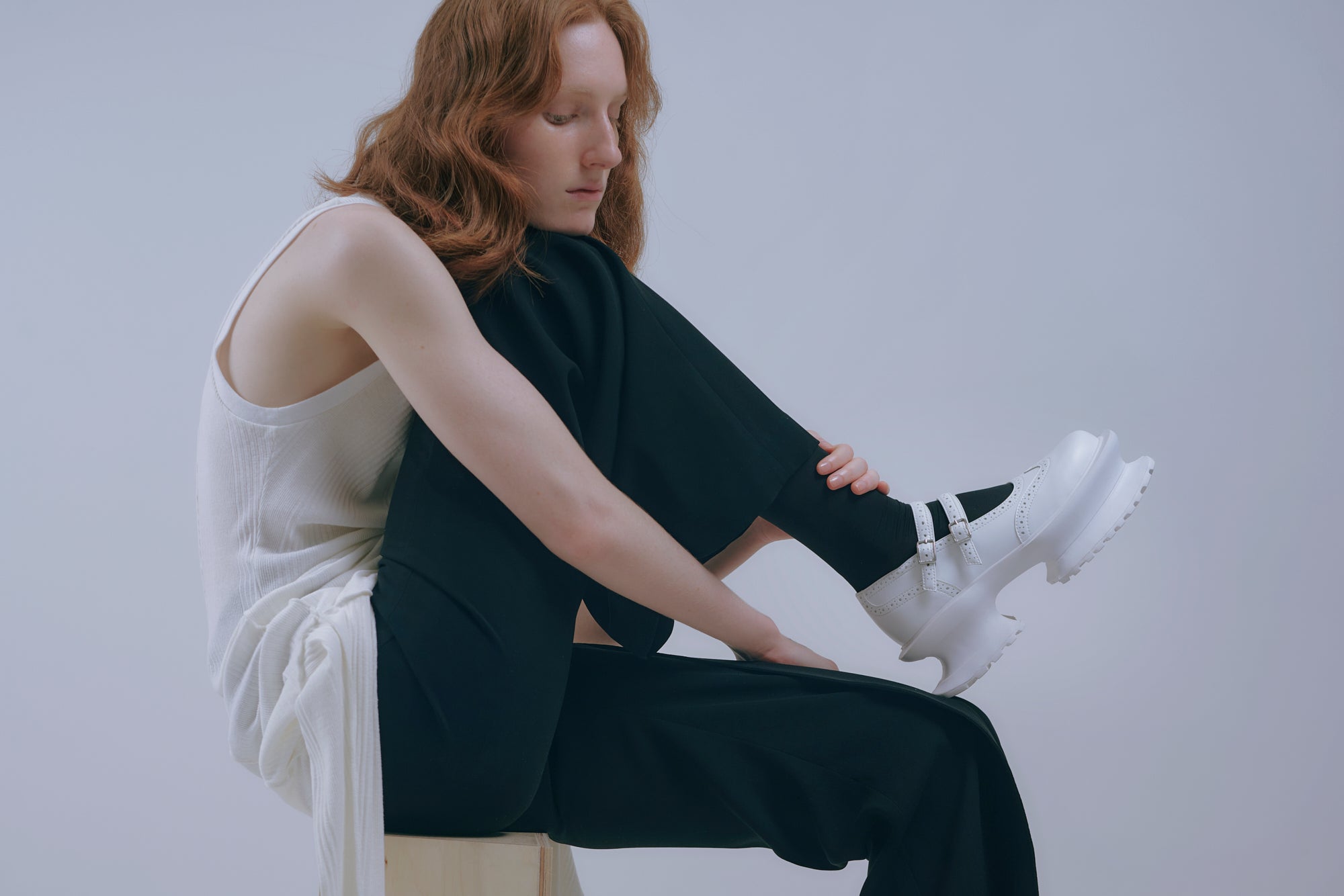 Aerial Garden shoes White Leather × White
