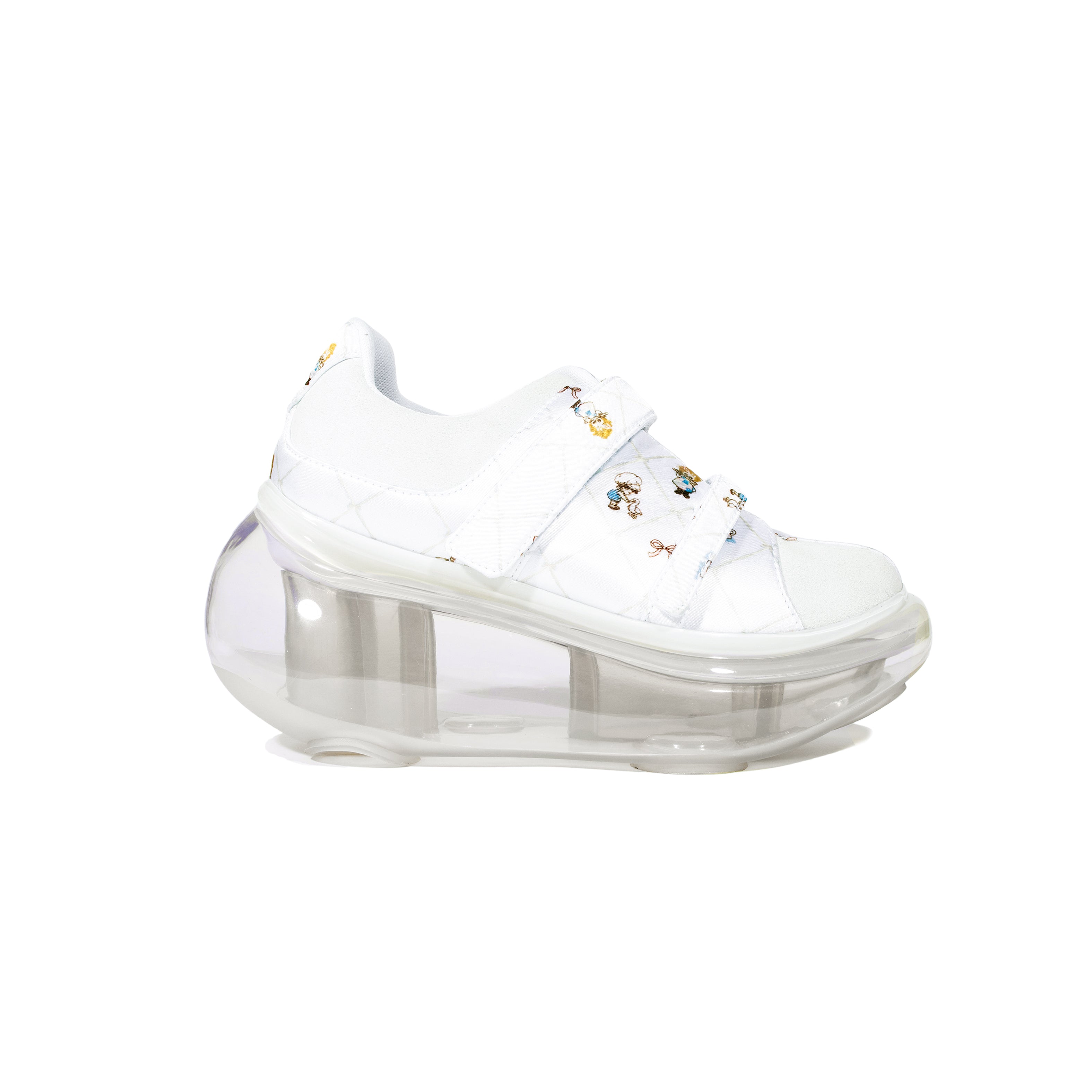Retro Cartoon White Satin