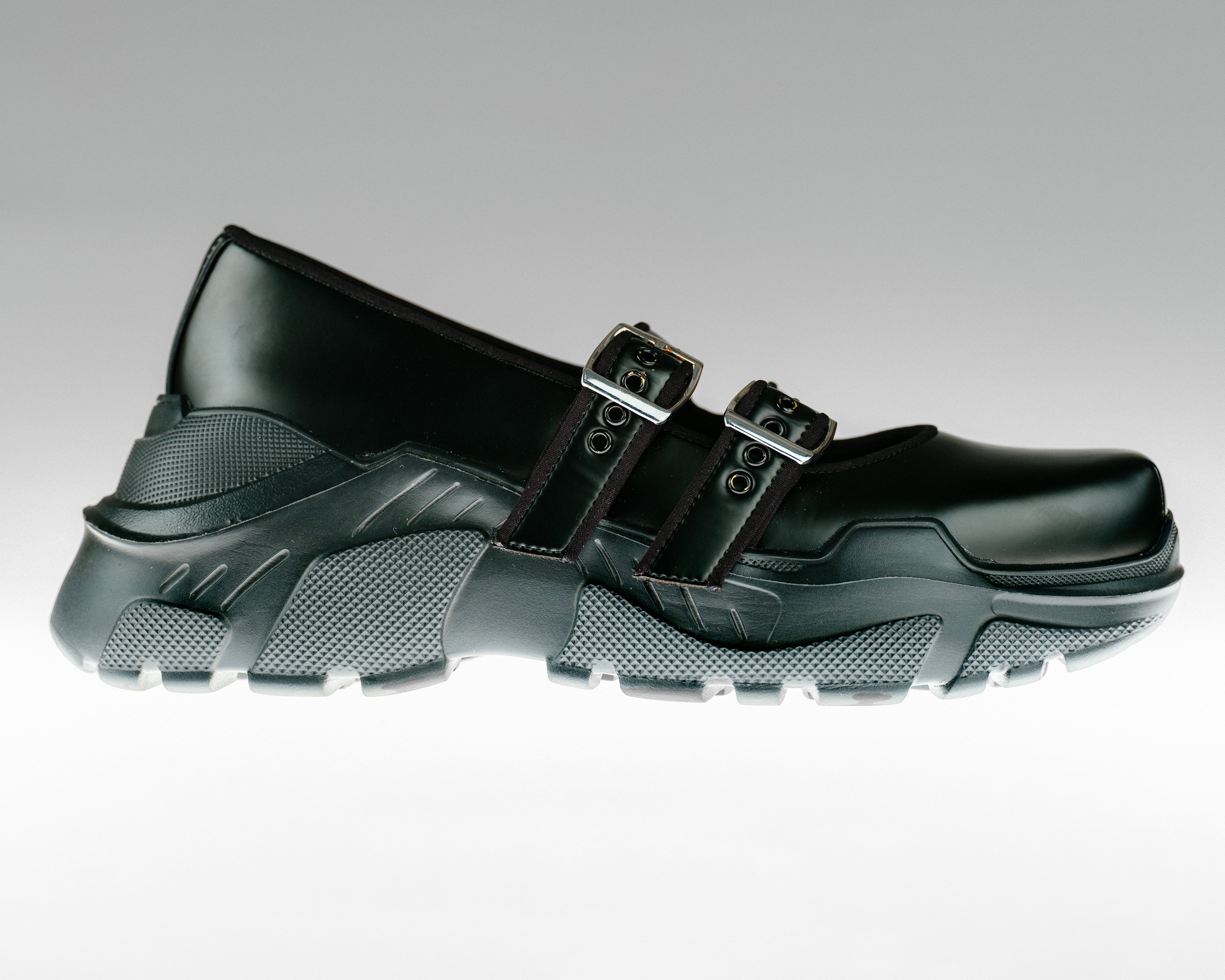 Gemini Faux Leather Black x Black