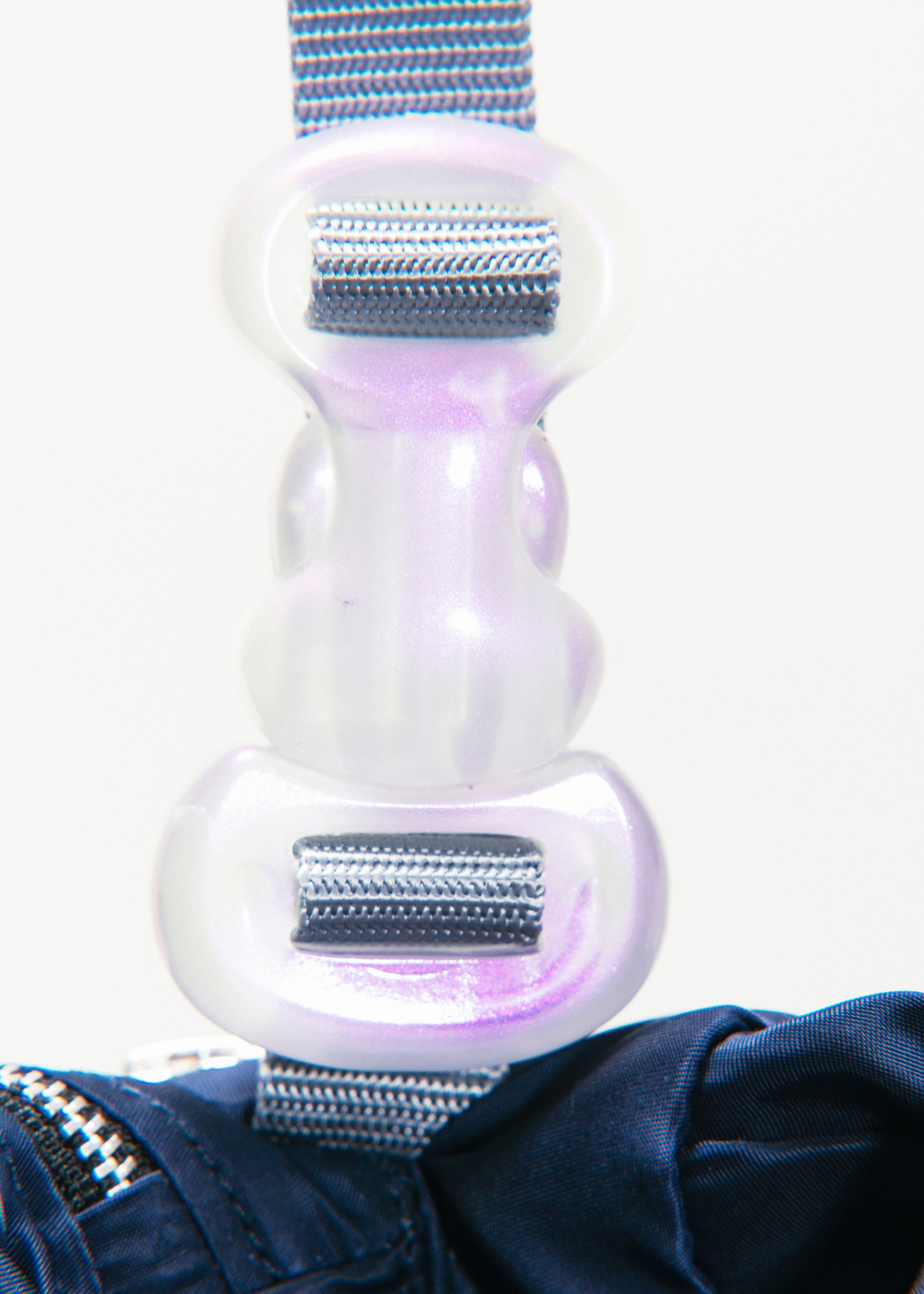 7 Pockets bag Navy × Gray × Aurora purple