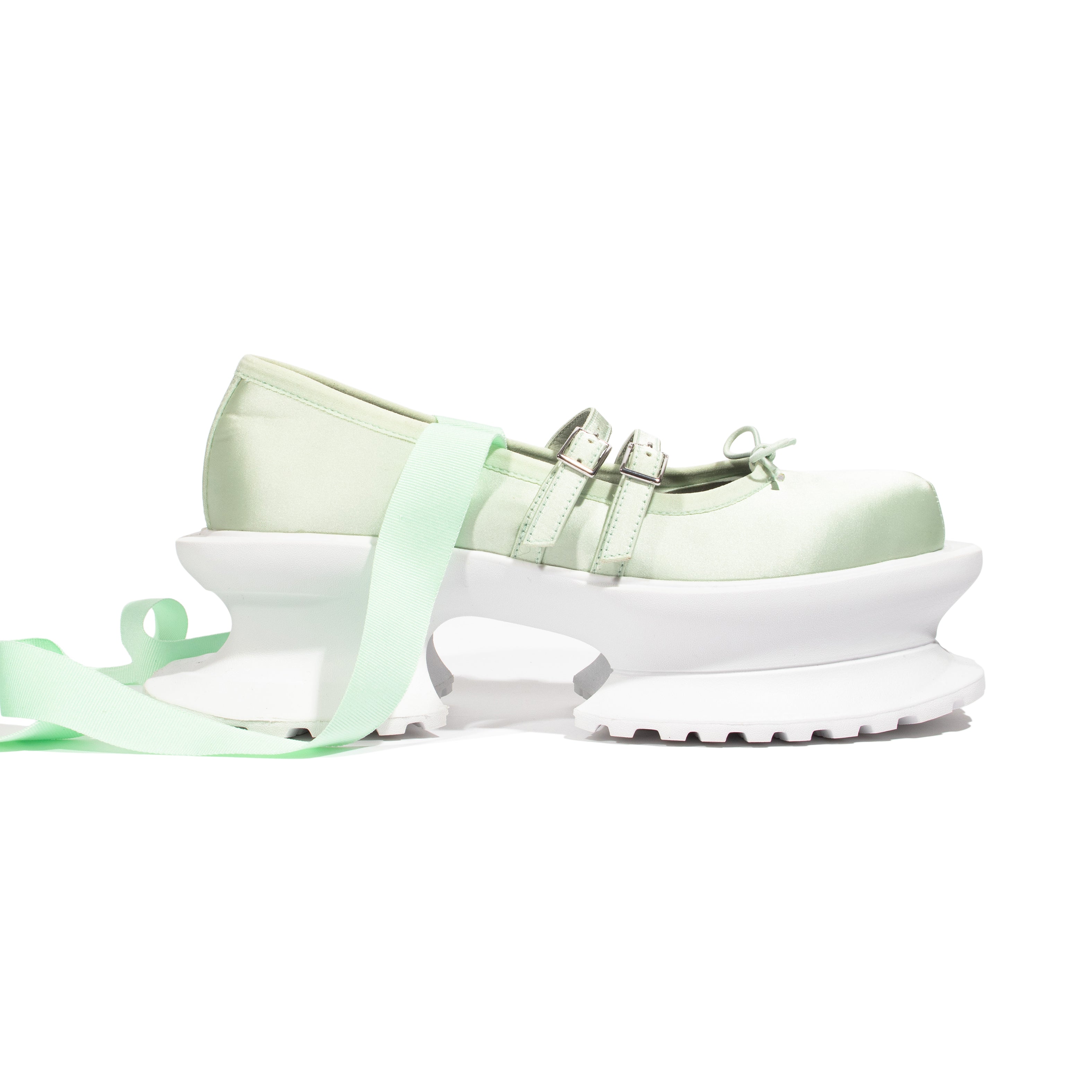 Aerial Coppelia satin mint×white