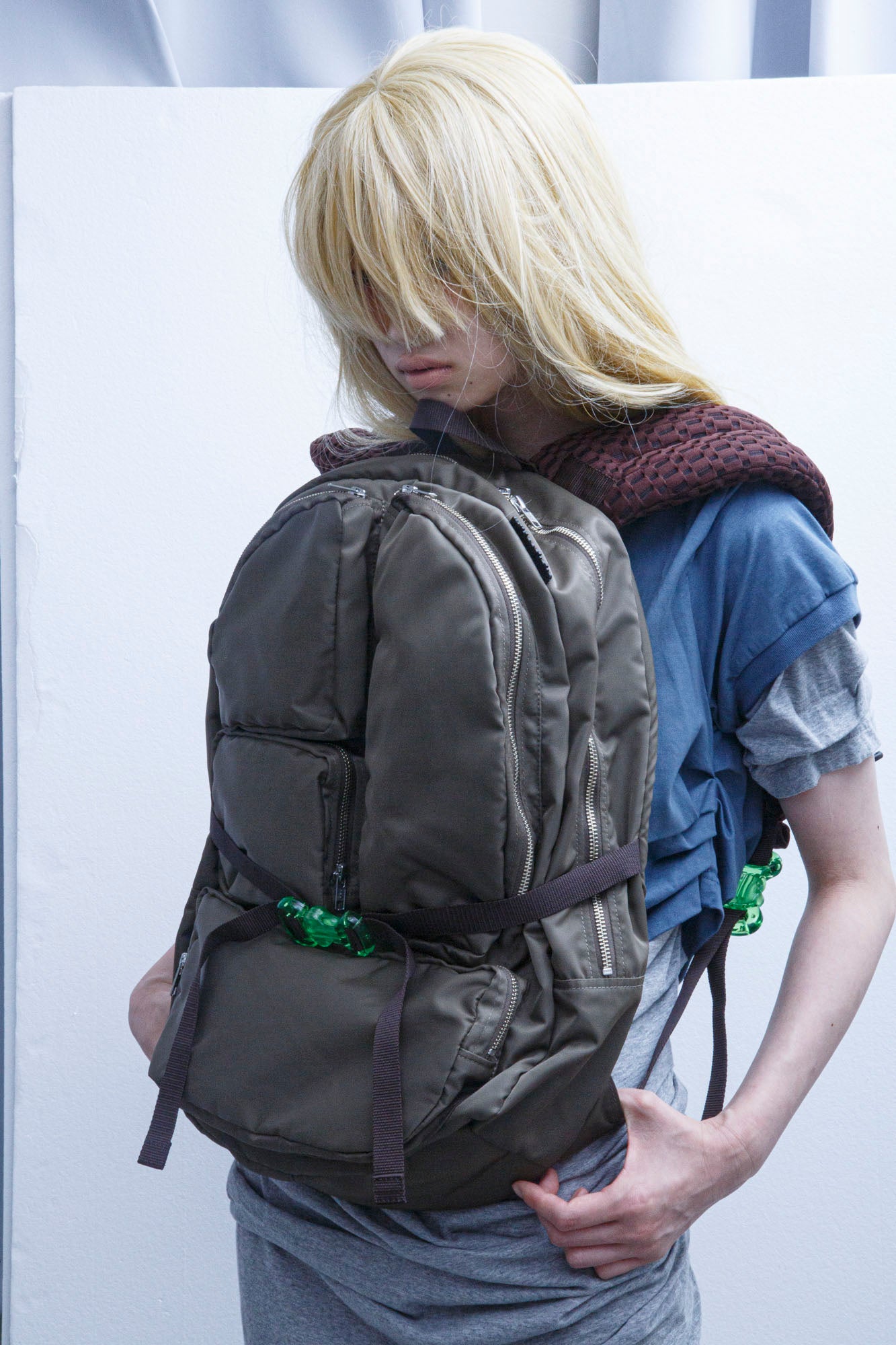 5Pockets Backpack Brown x Brown x Green
