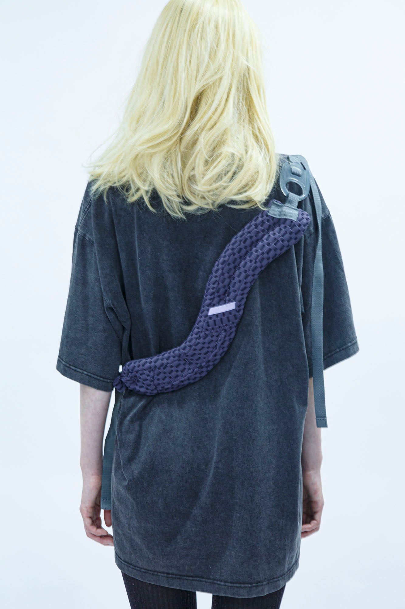 7 Pockets Bag Gray×Purple×Aurora