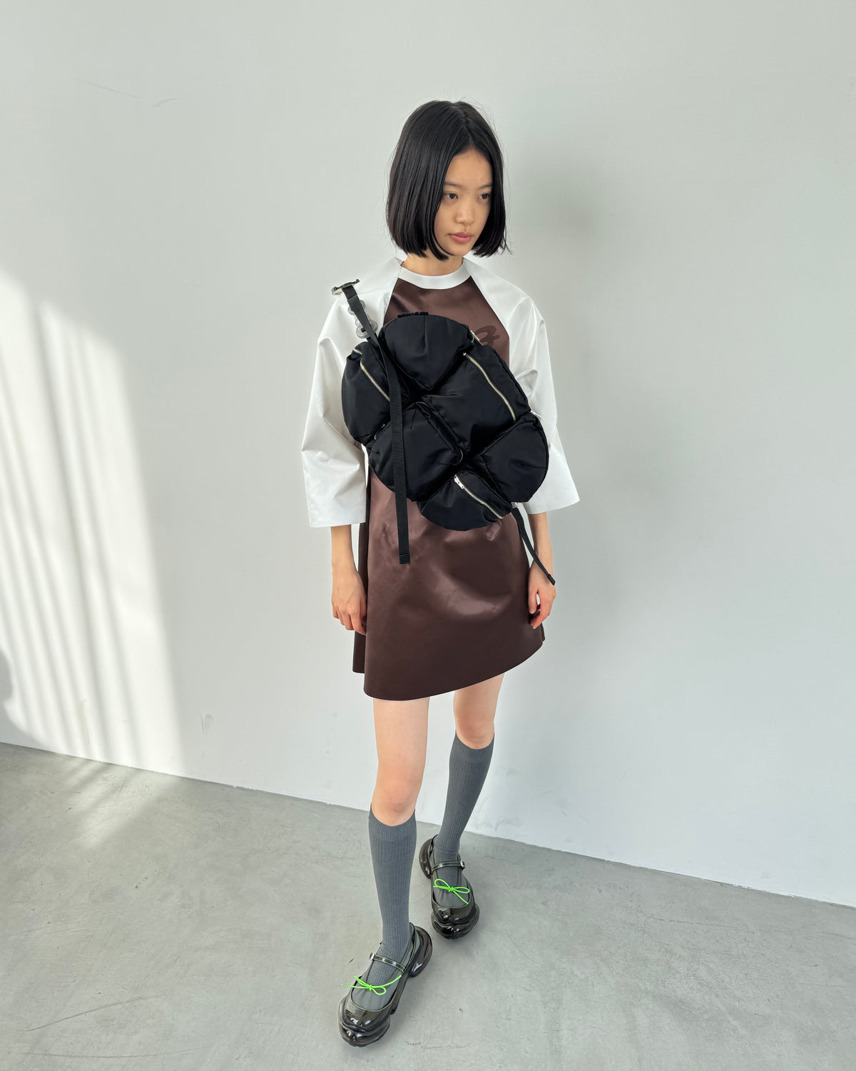 7 Pockets Bag Black×Black×Gray