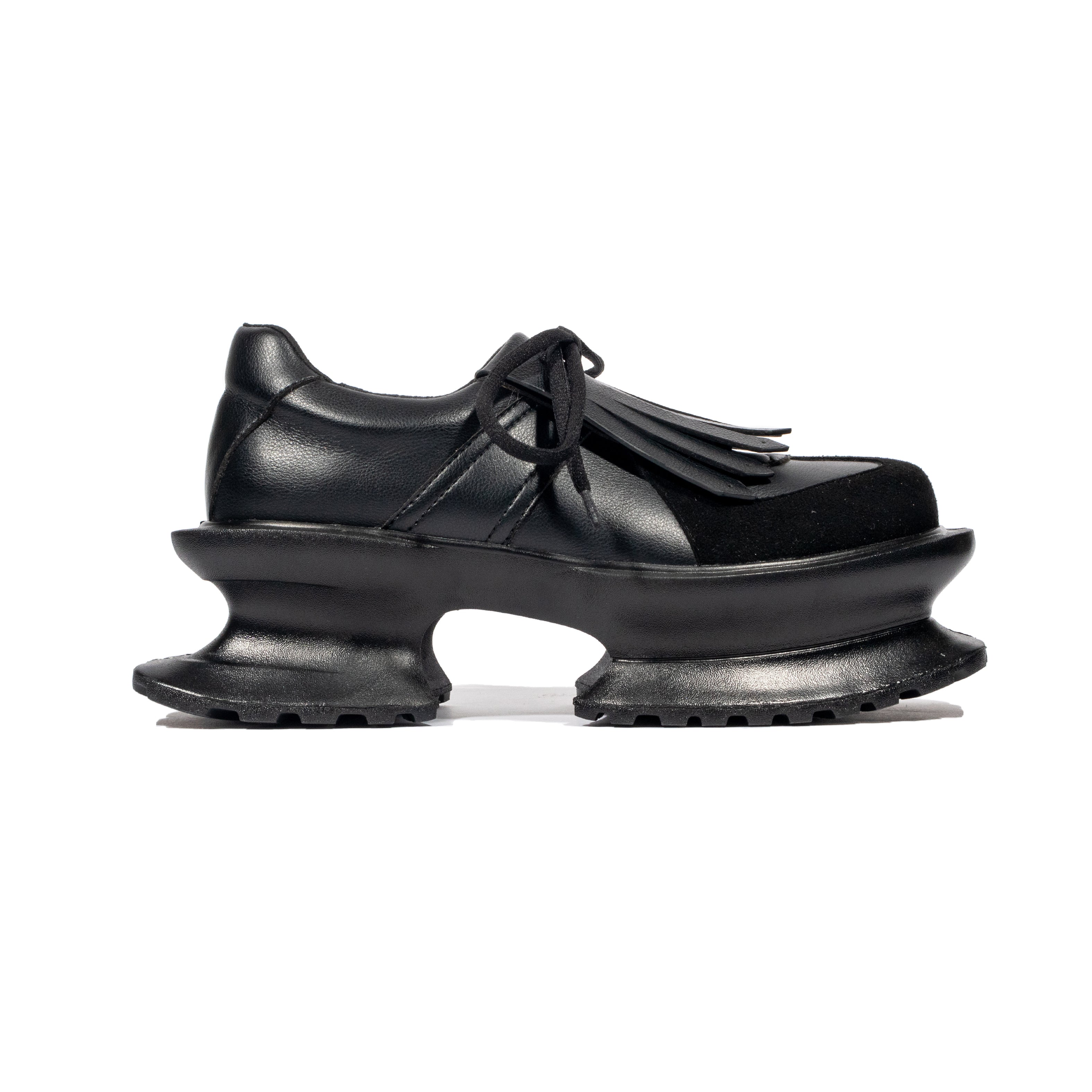 Fringe Black Leather x Black