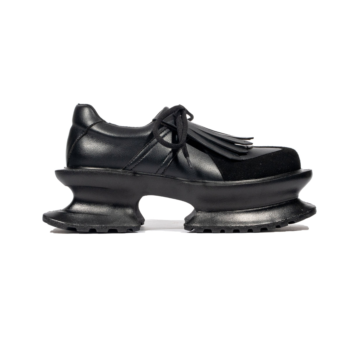 Fringe Black Leather x Black