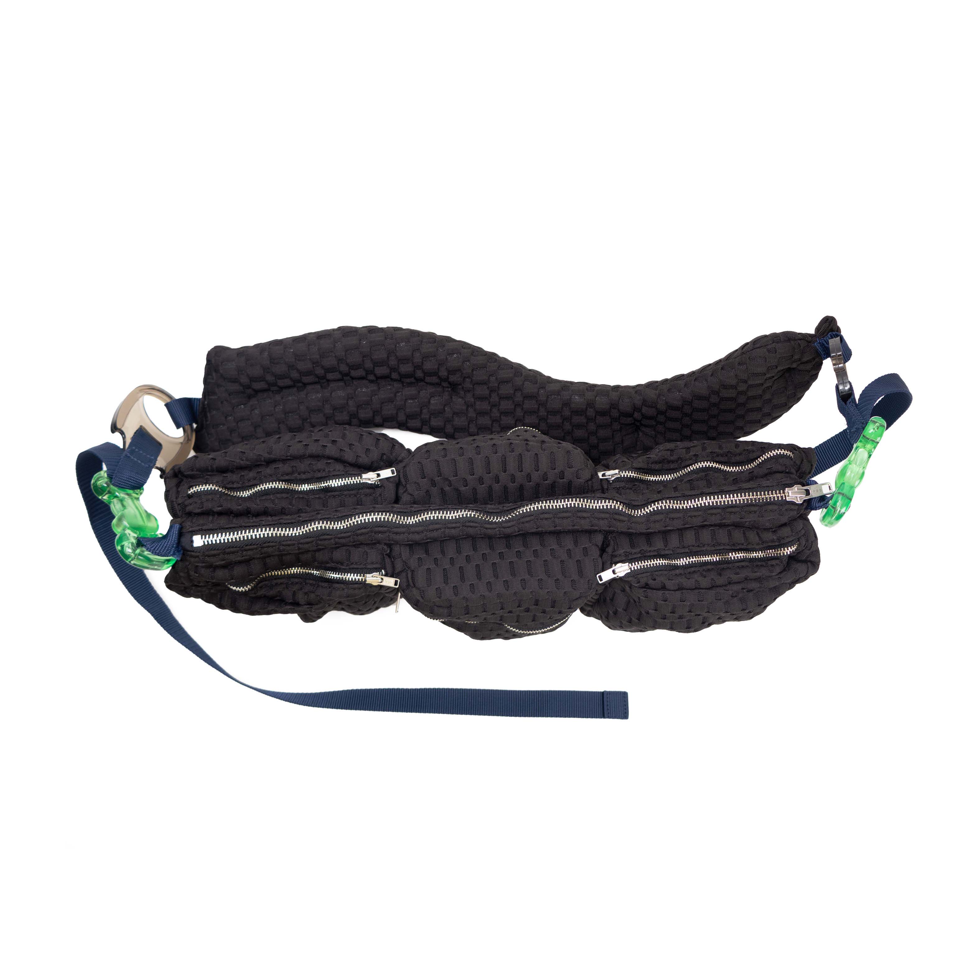 epi Bag Black Mesh x Navy x Green