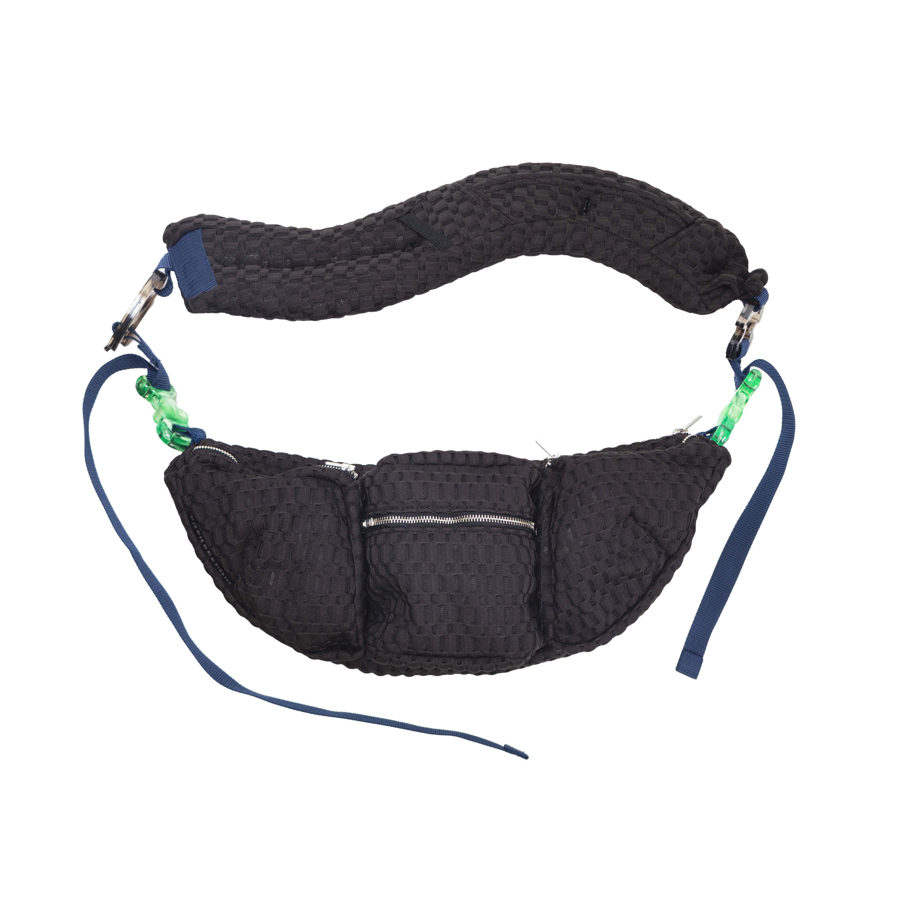 Mikiosakabe Epi Bag Black Mesh x Navy x Green