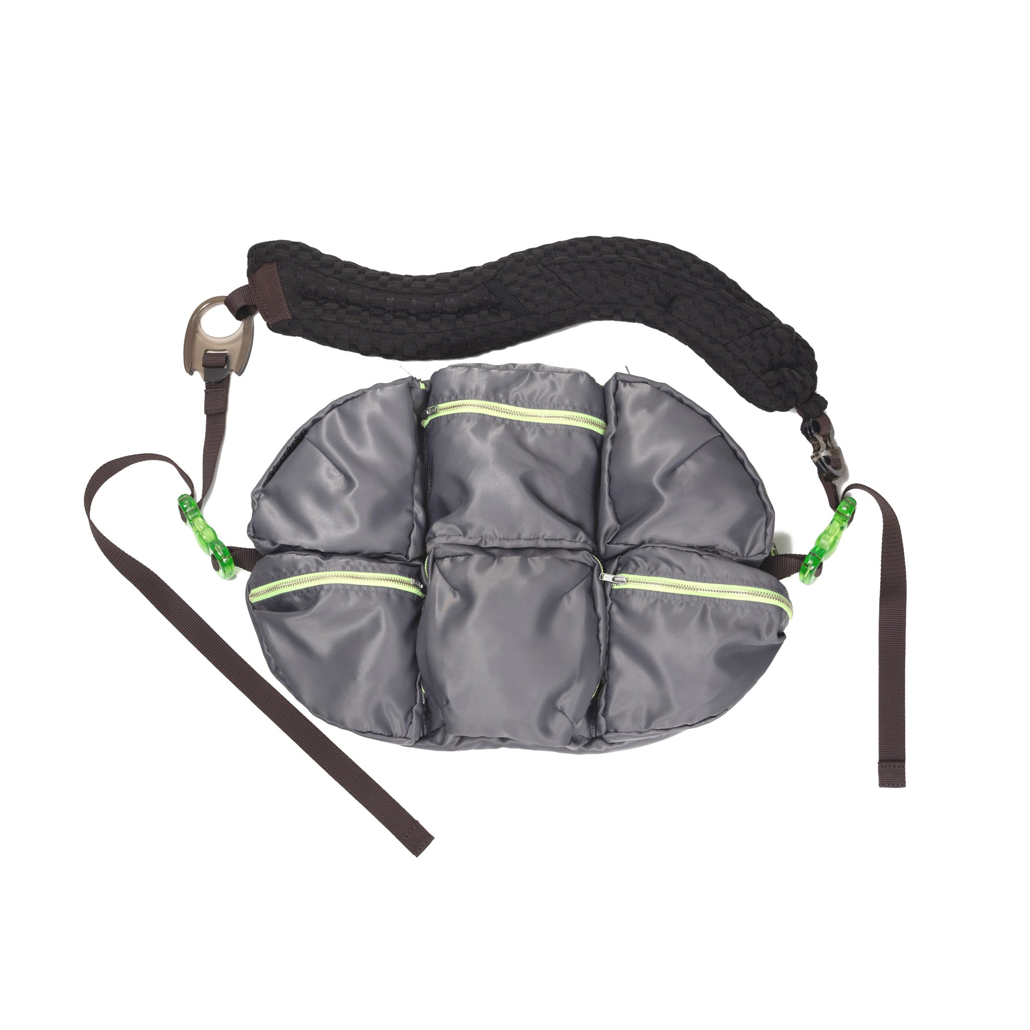 7 Pockets Bag Gray×Black×Green