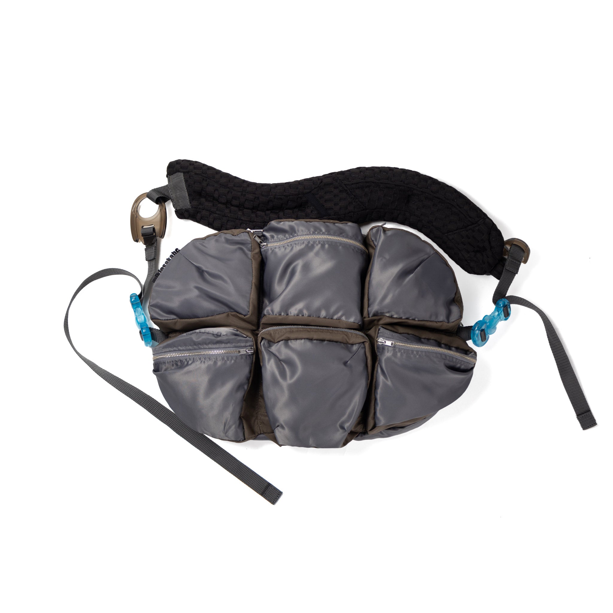 7 Pockets Bag Gray×Black×Blue