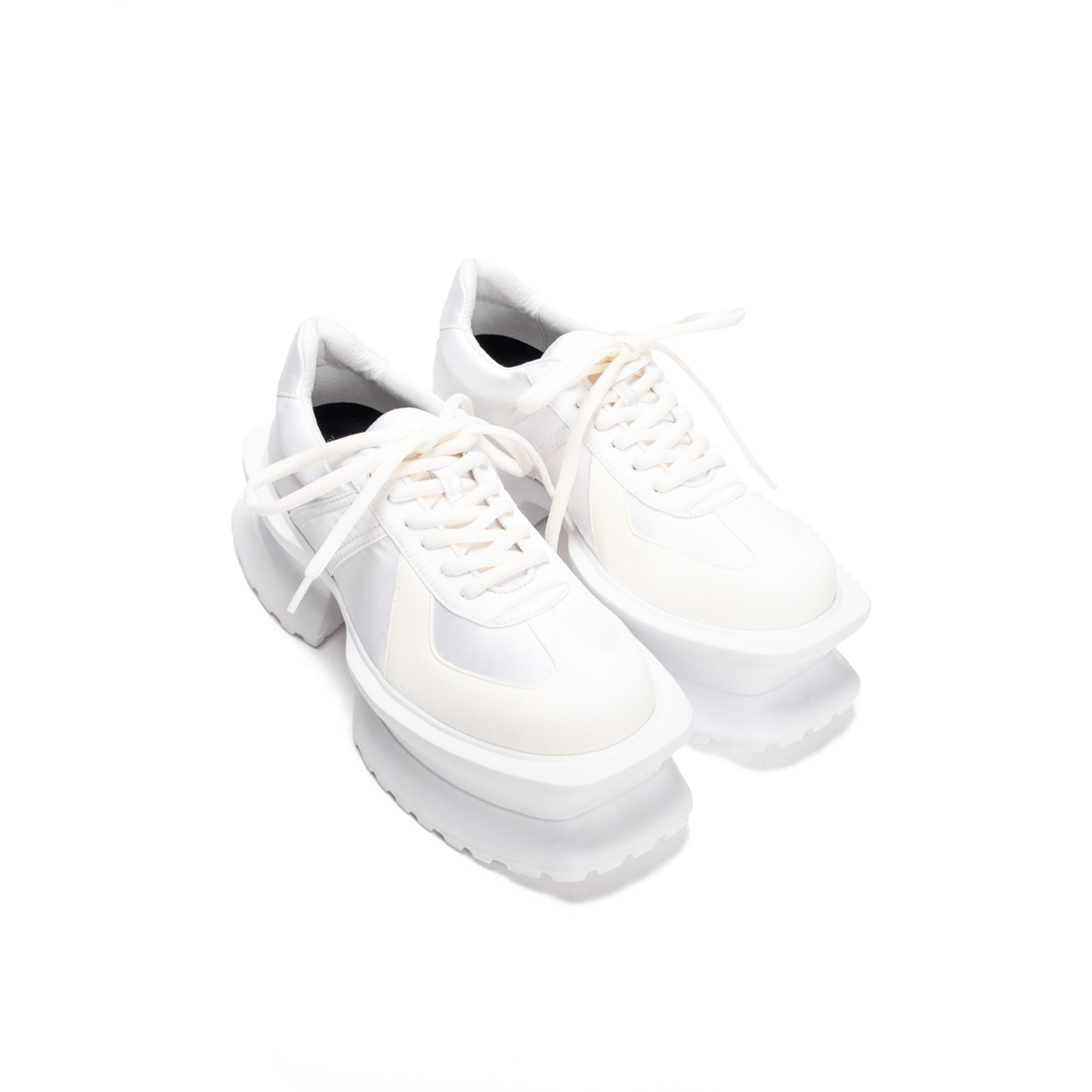 Victoria White Satin x White