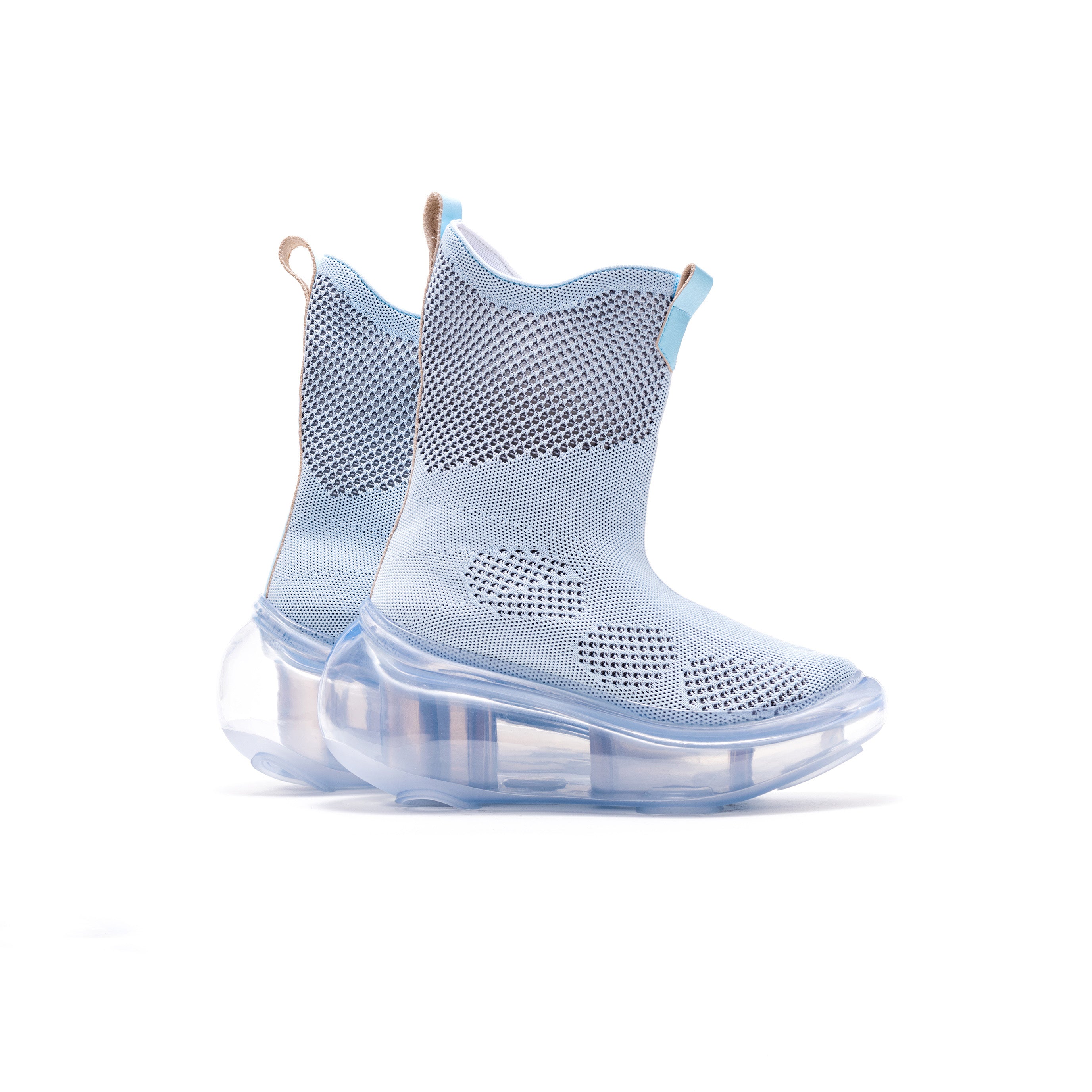 Western knit boots Baby Blue
