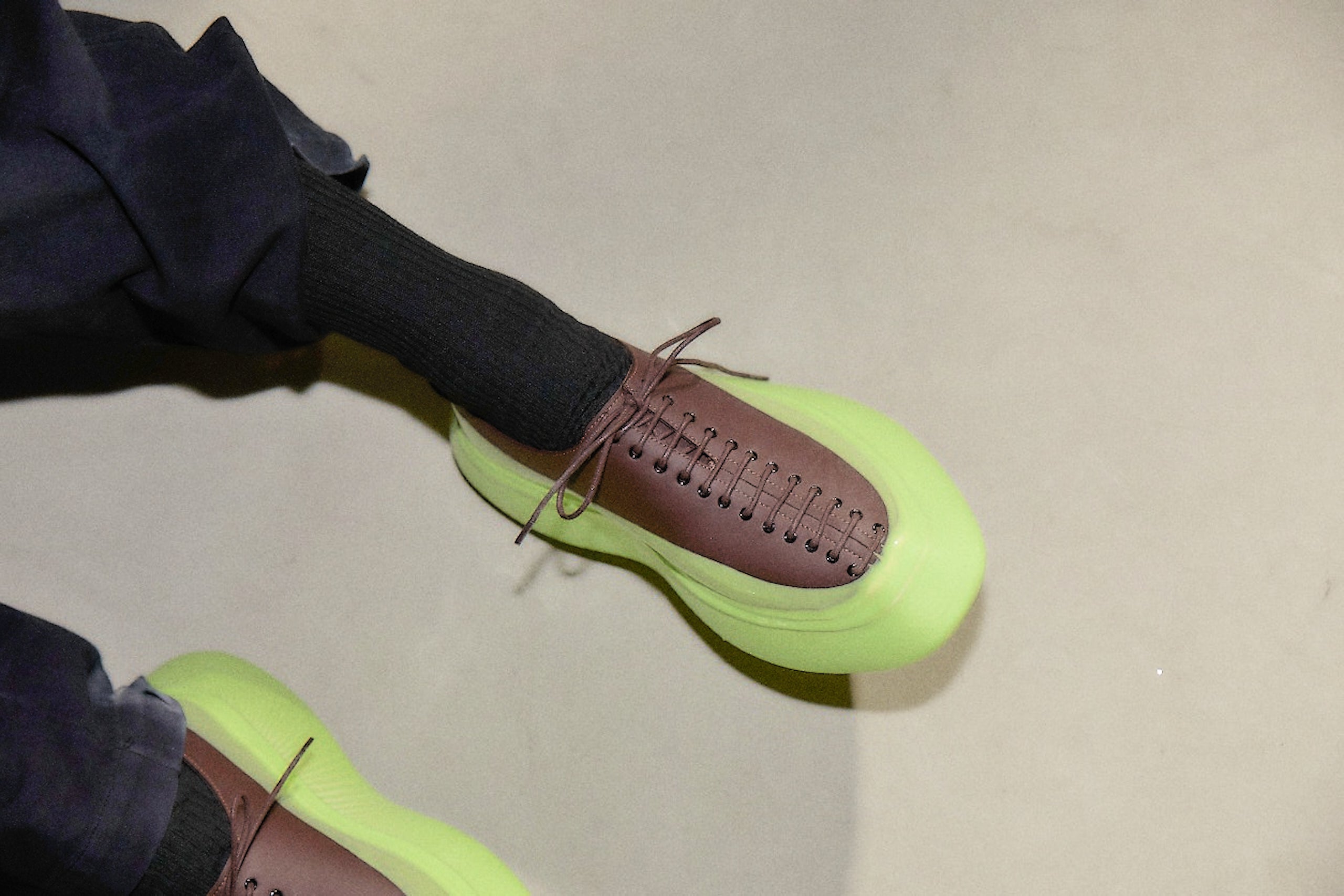 Liver shoes Matt Brown × Lime DIP