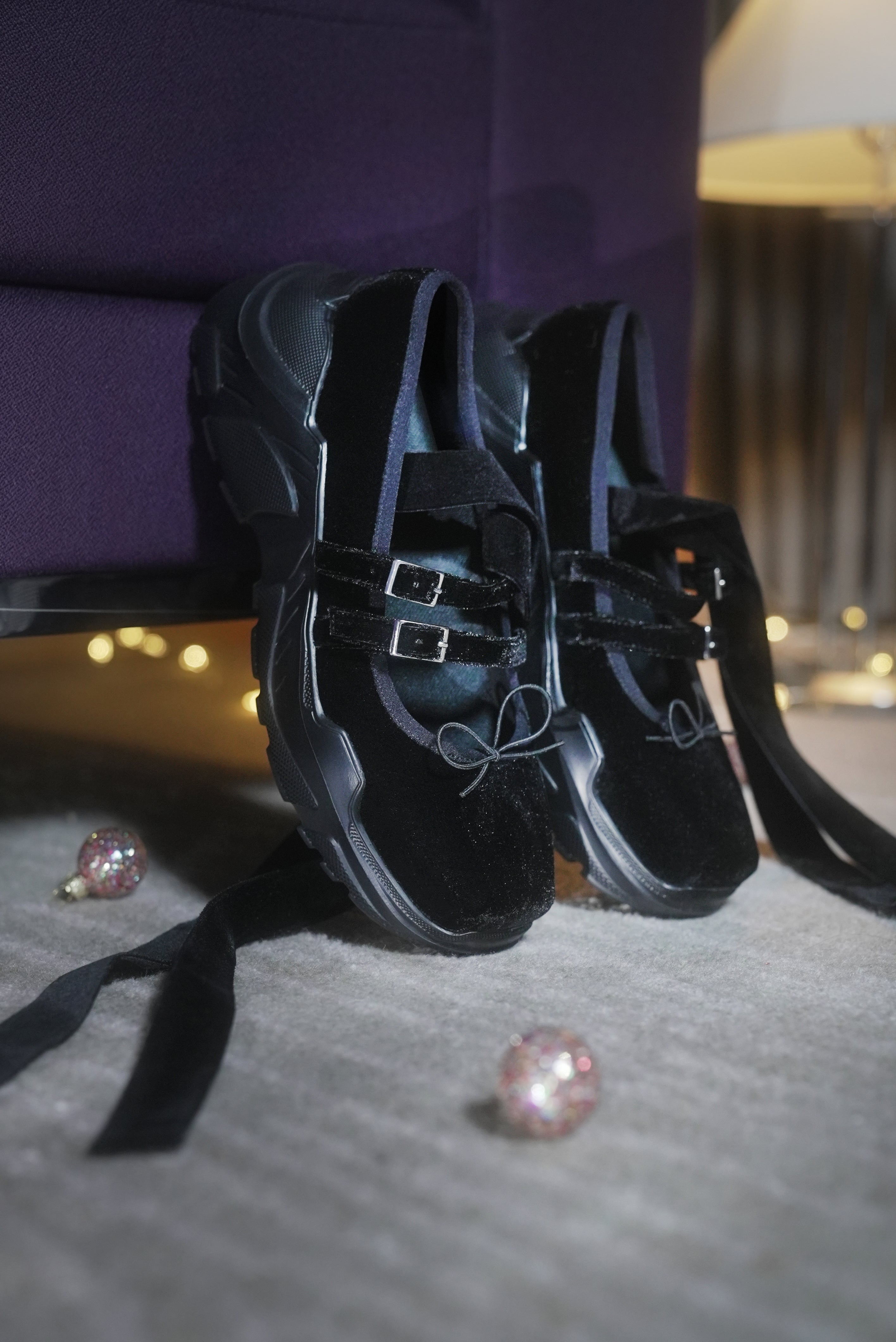 Giselle Black velvet× Black