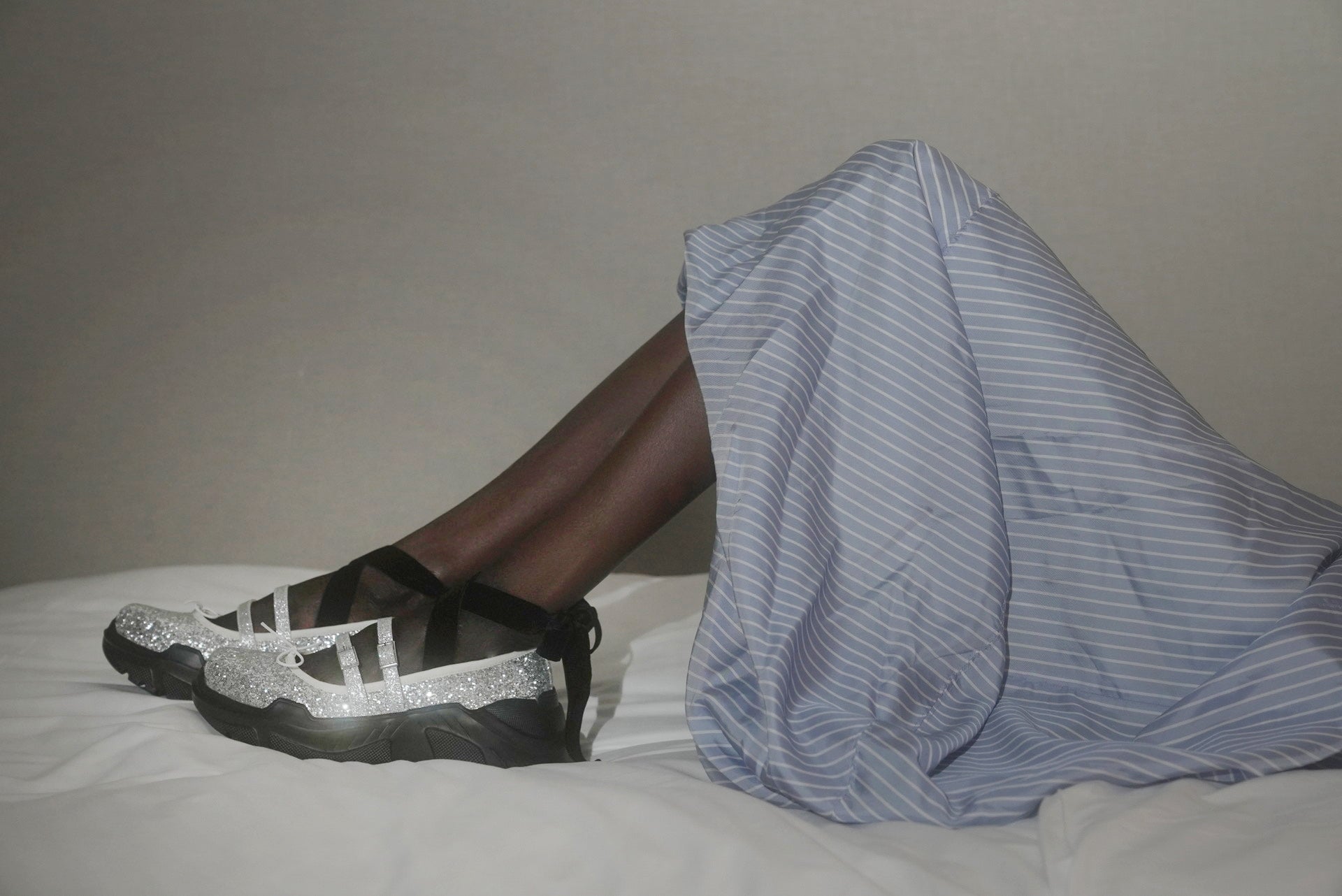 Giselle Silver glitter × Black