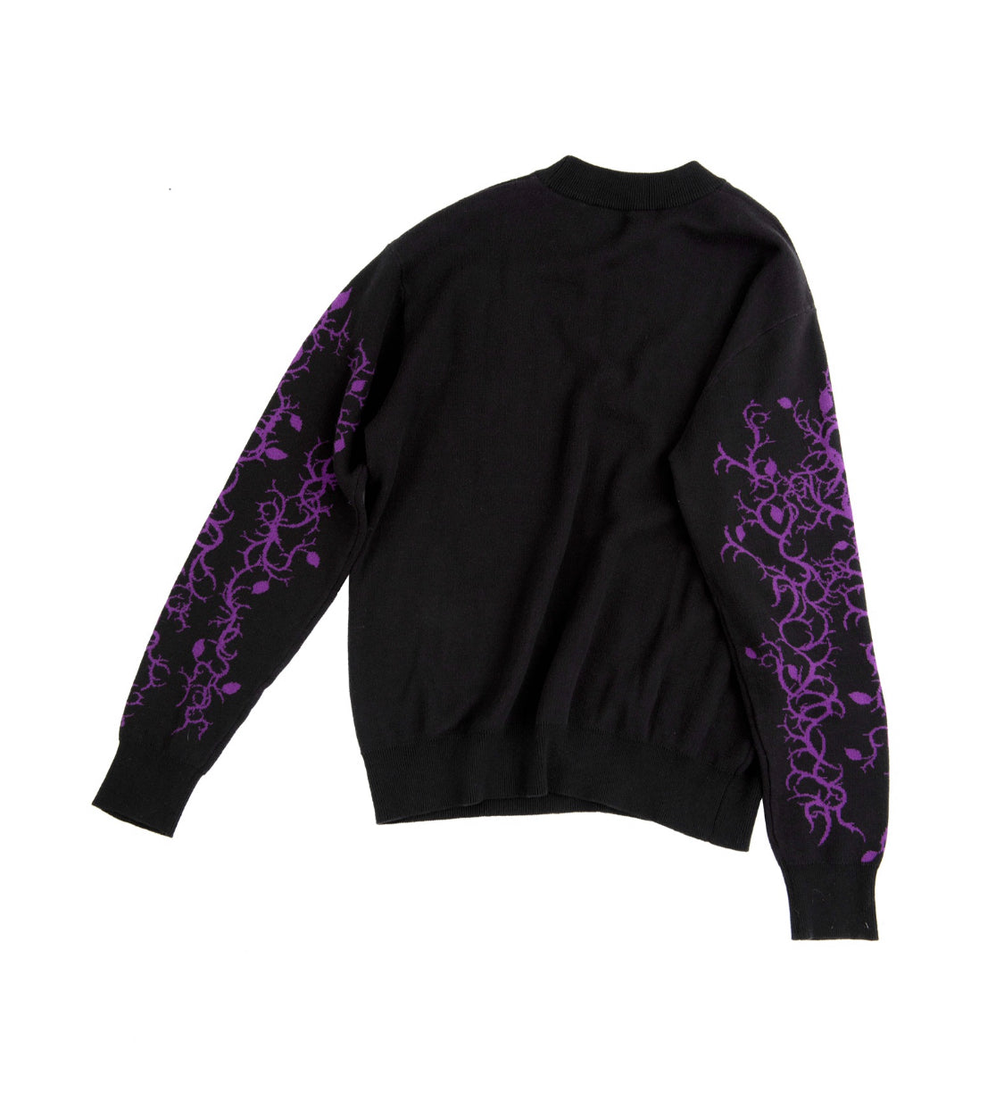 KEISUKEYOSHIDA rose tribal knit Black × Purple