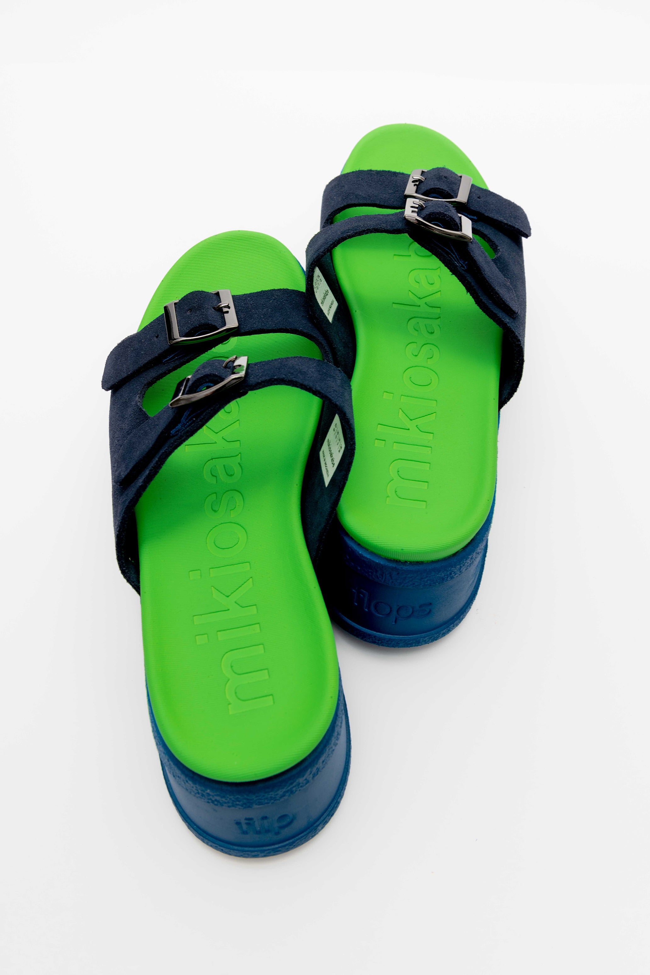 flip flops cruise Navy × Neon Green