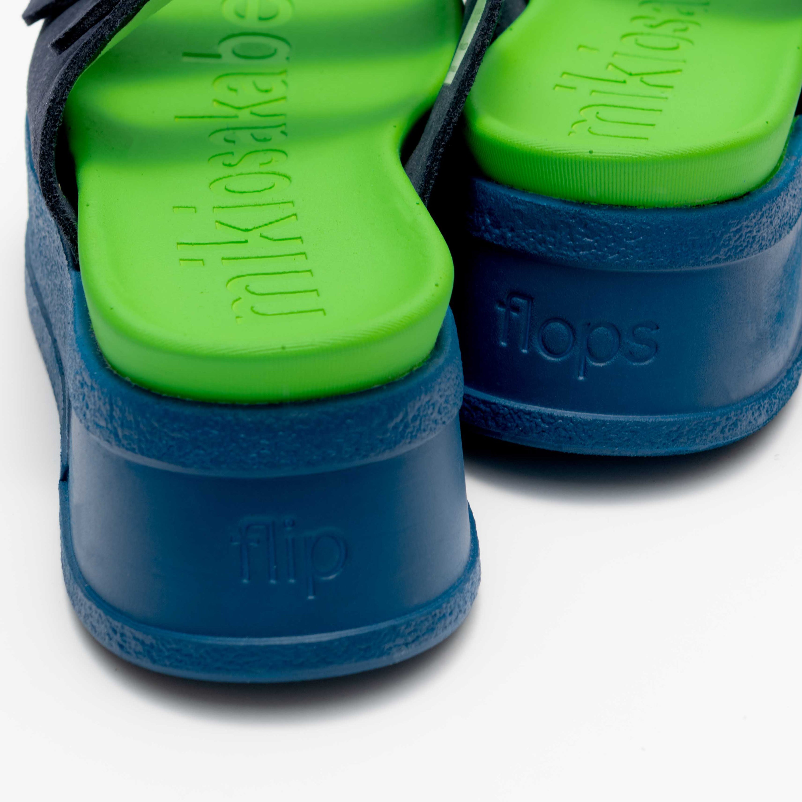 flip flops cruise Navy × Neon Green