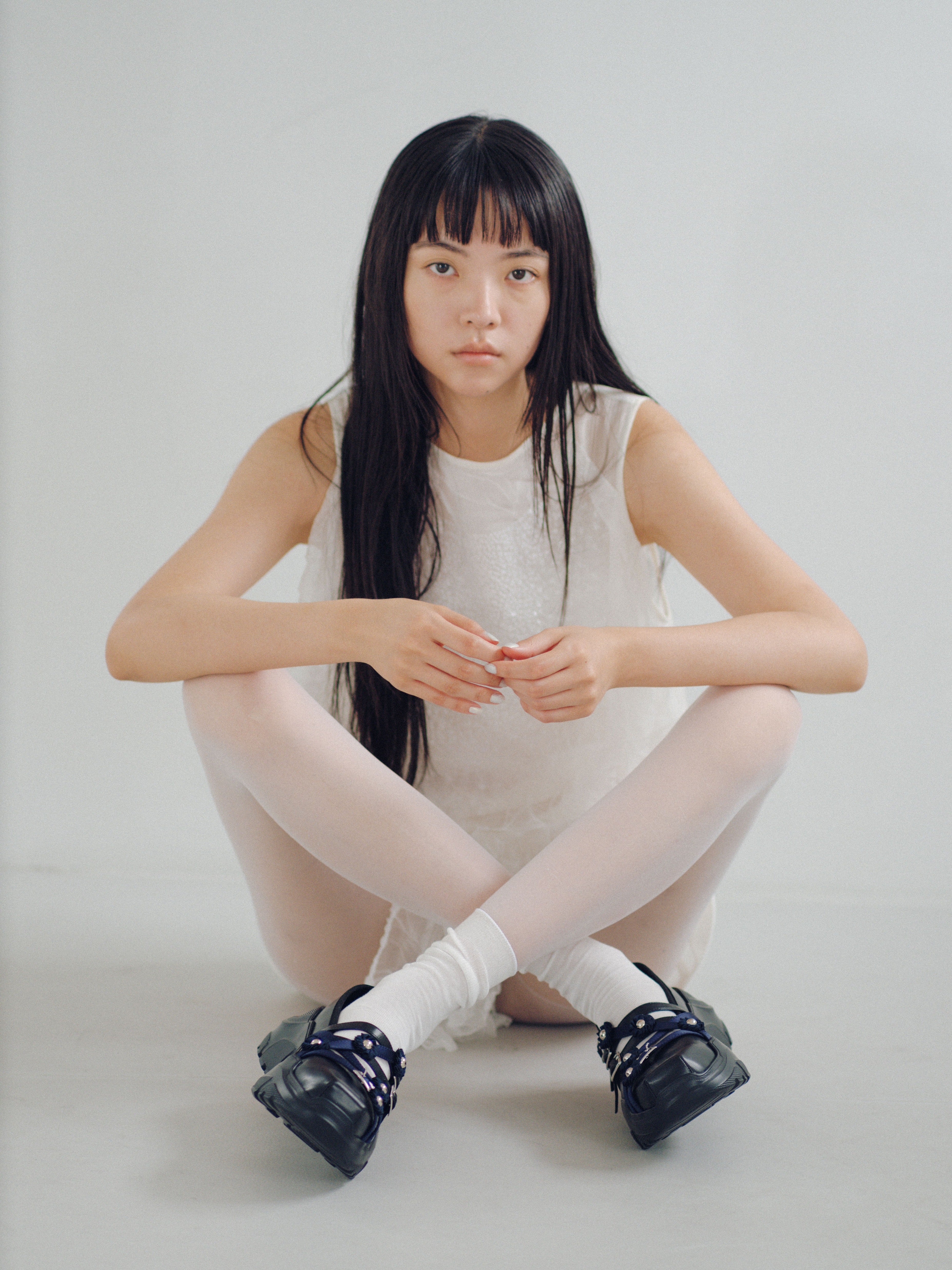 Flora Black×Navy×Black