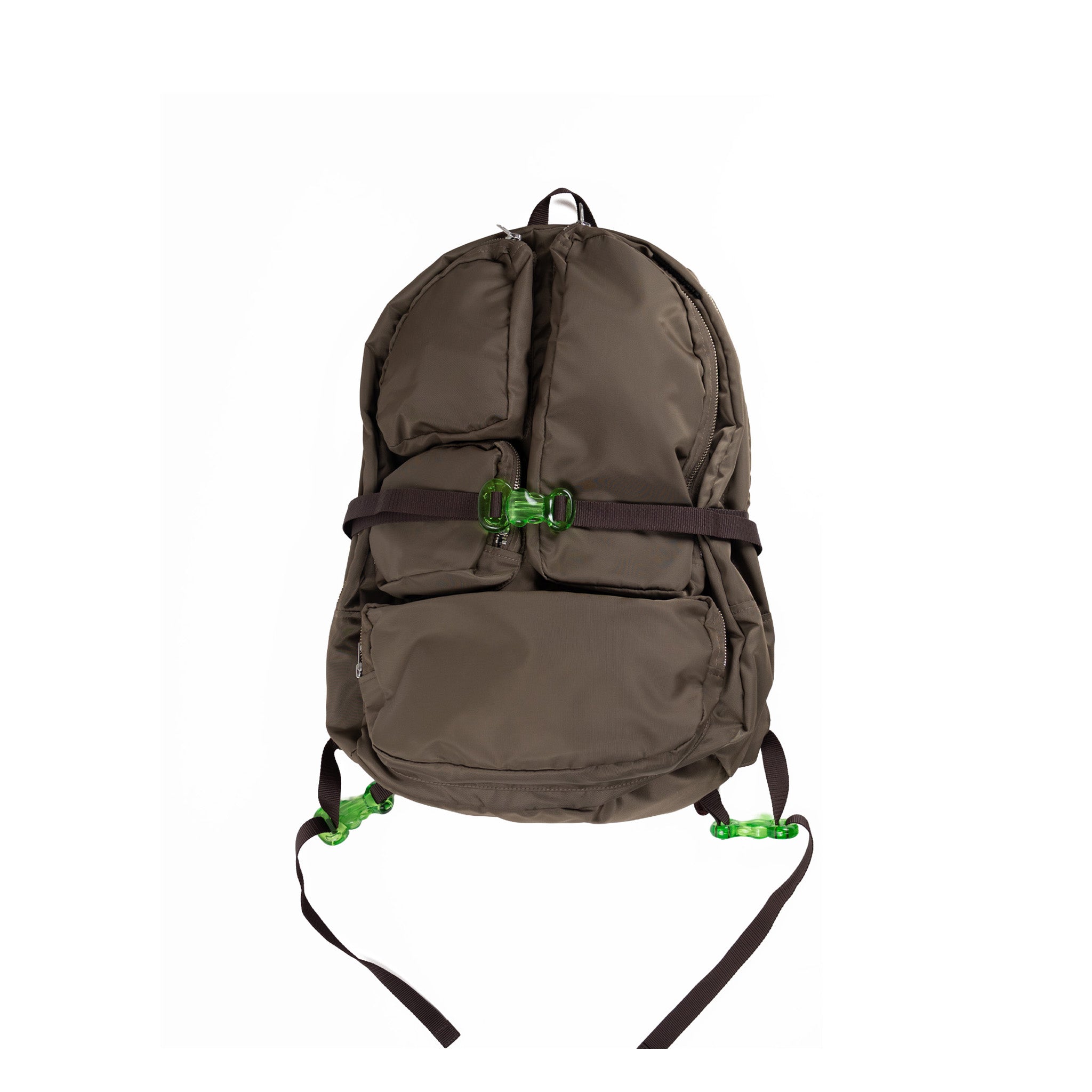 5Pockets Backpack Brown x Brown x Green