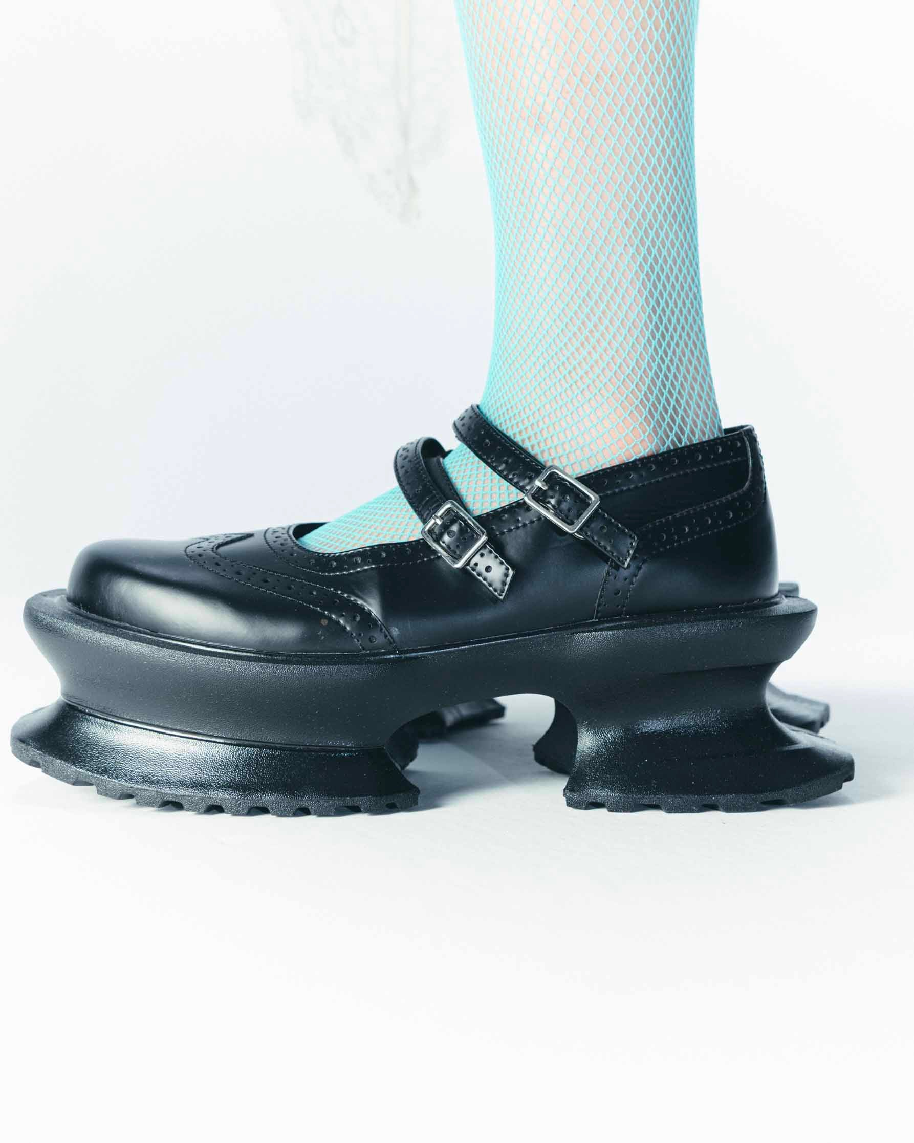 Aerial Garden shoes Black Leather × Black