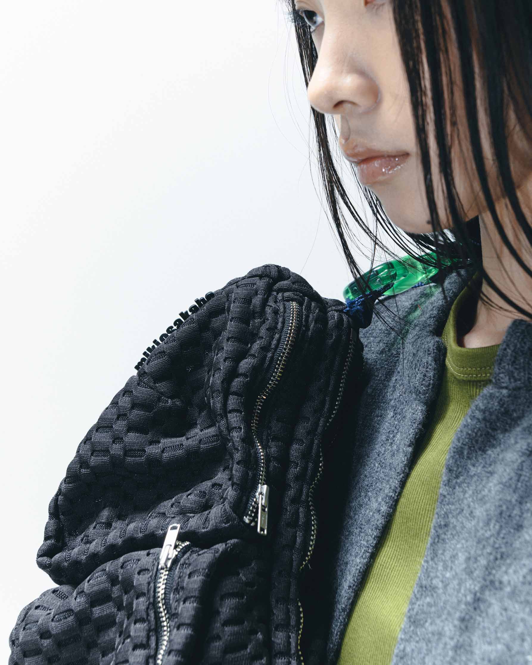 epi Bag Black Mesh x Navy x Green