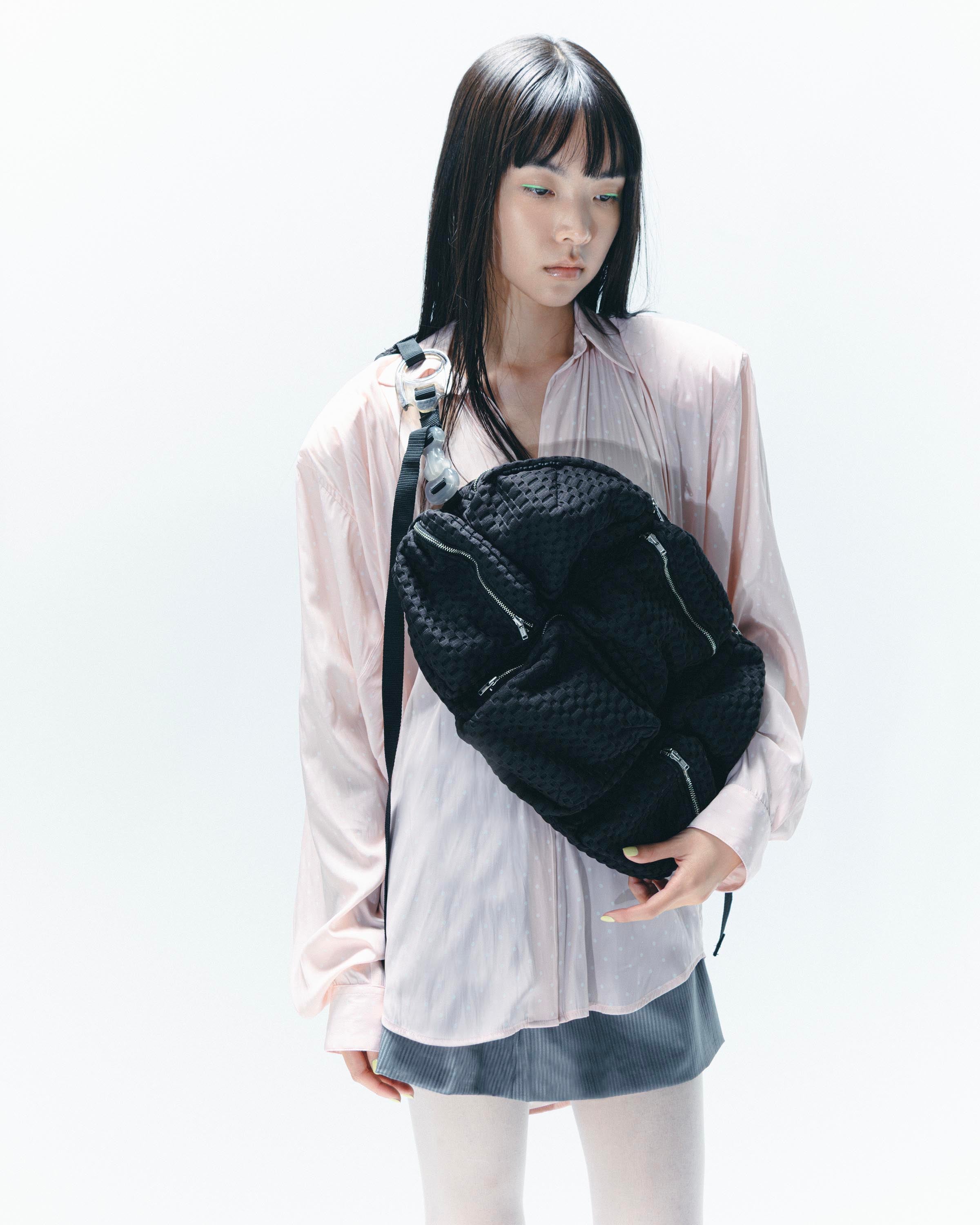 7 Pockets Bag Black Mesh x Black x Black