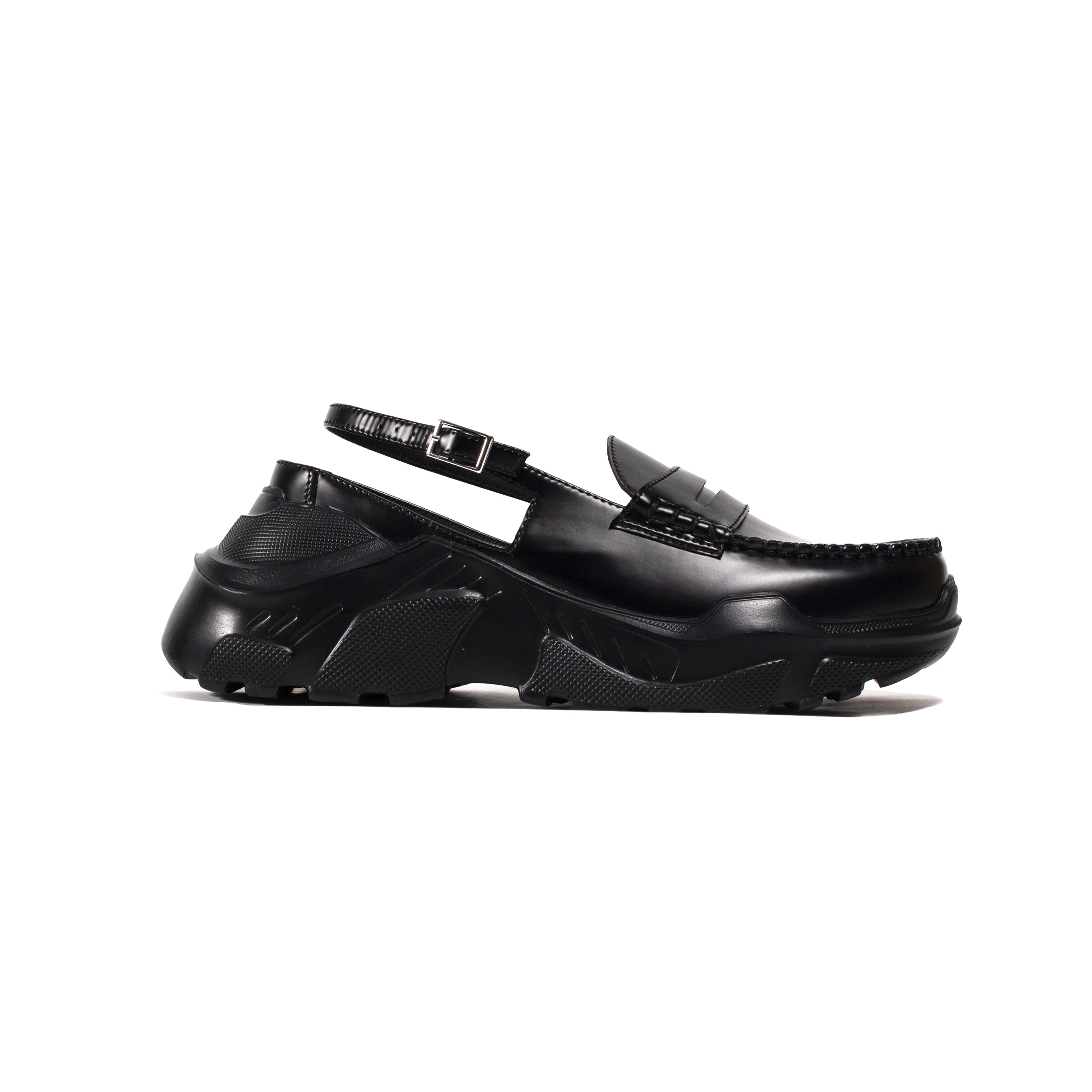 AKIKOAOKI】Demi Black faux leather 39AKIKOAOKI - ローファー/革靴