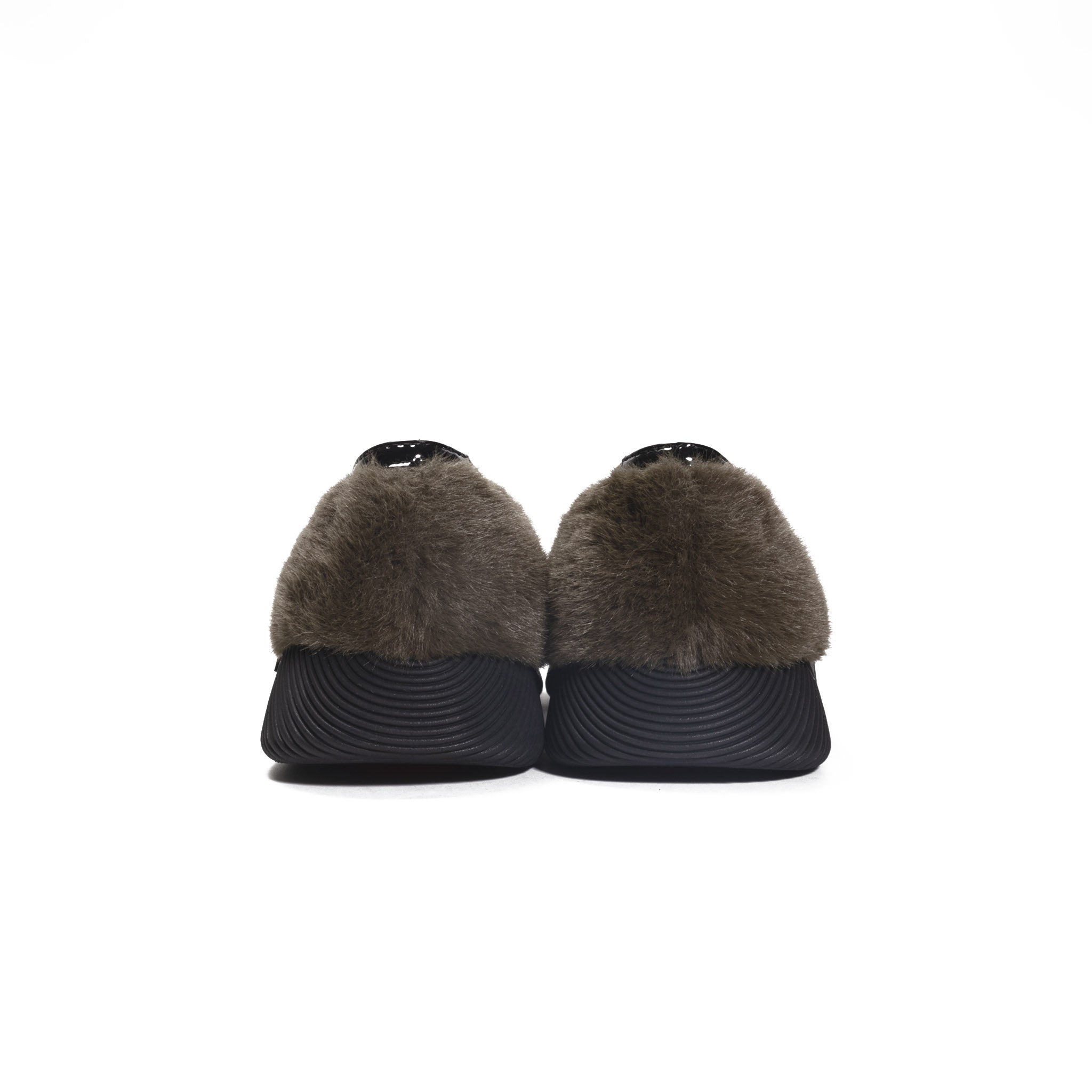 Fur shoes Khaki