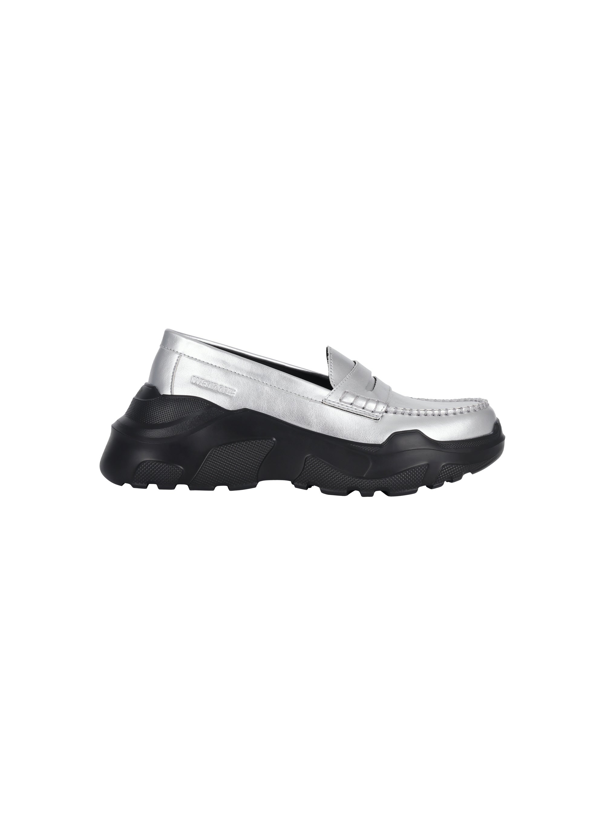 AKIKOAOKI X WE11DONE SILVER WOMENS SILVER LOAFERS