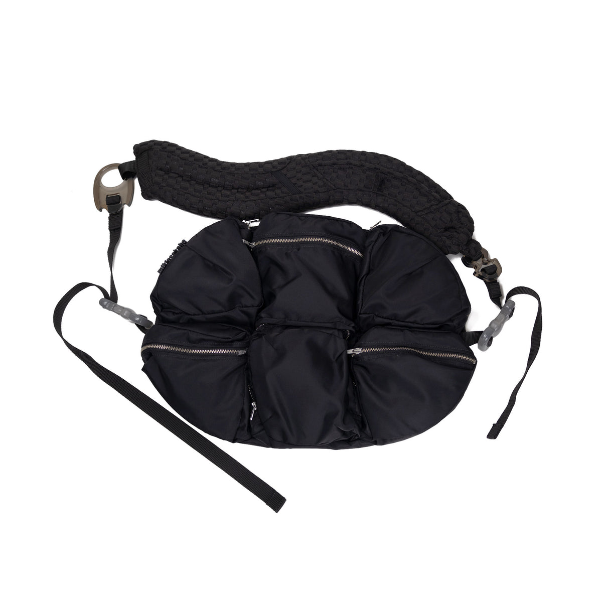 7 Pockets Bag Black×Black×Gray