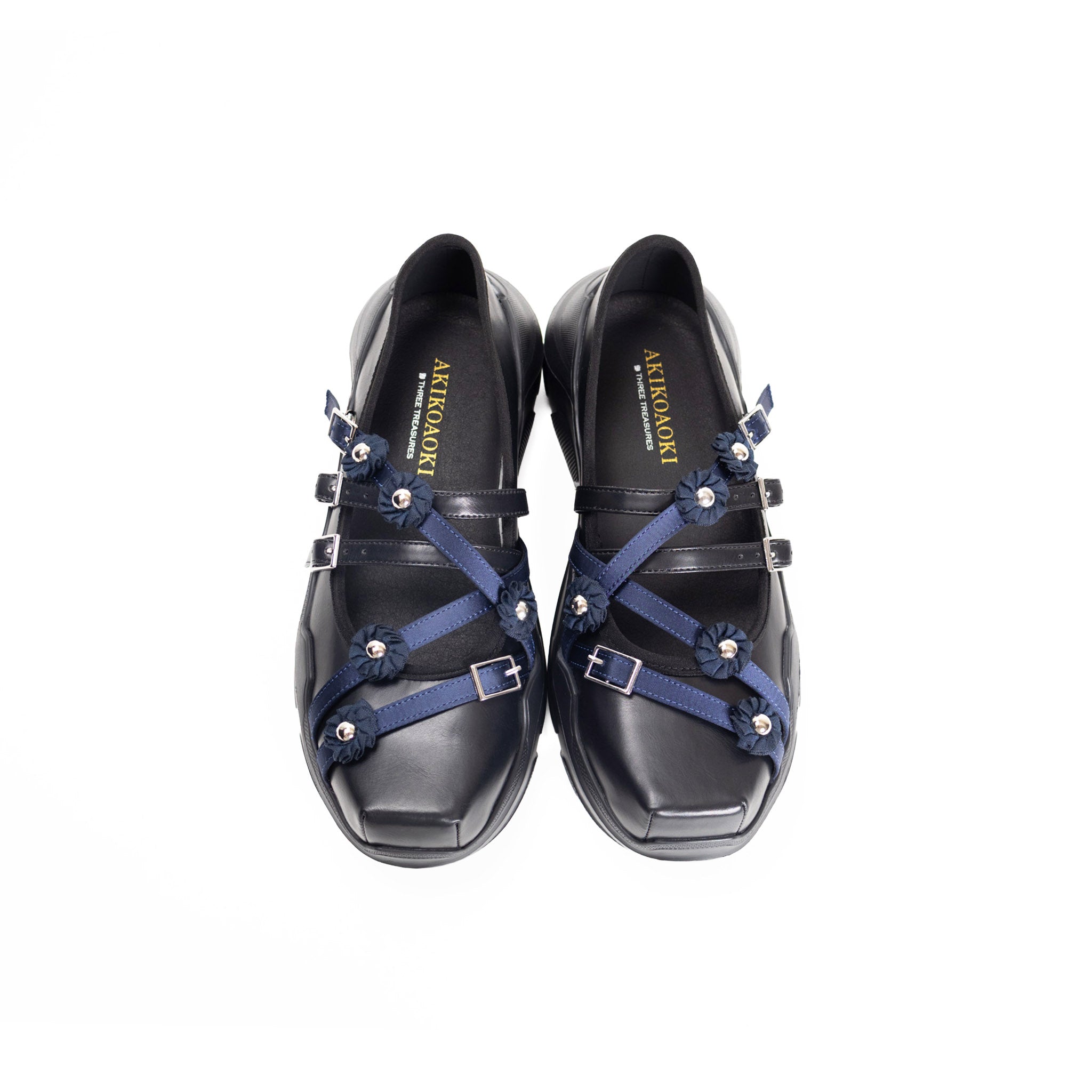 Flora Black×Navy×Black