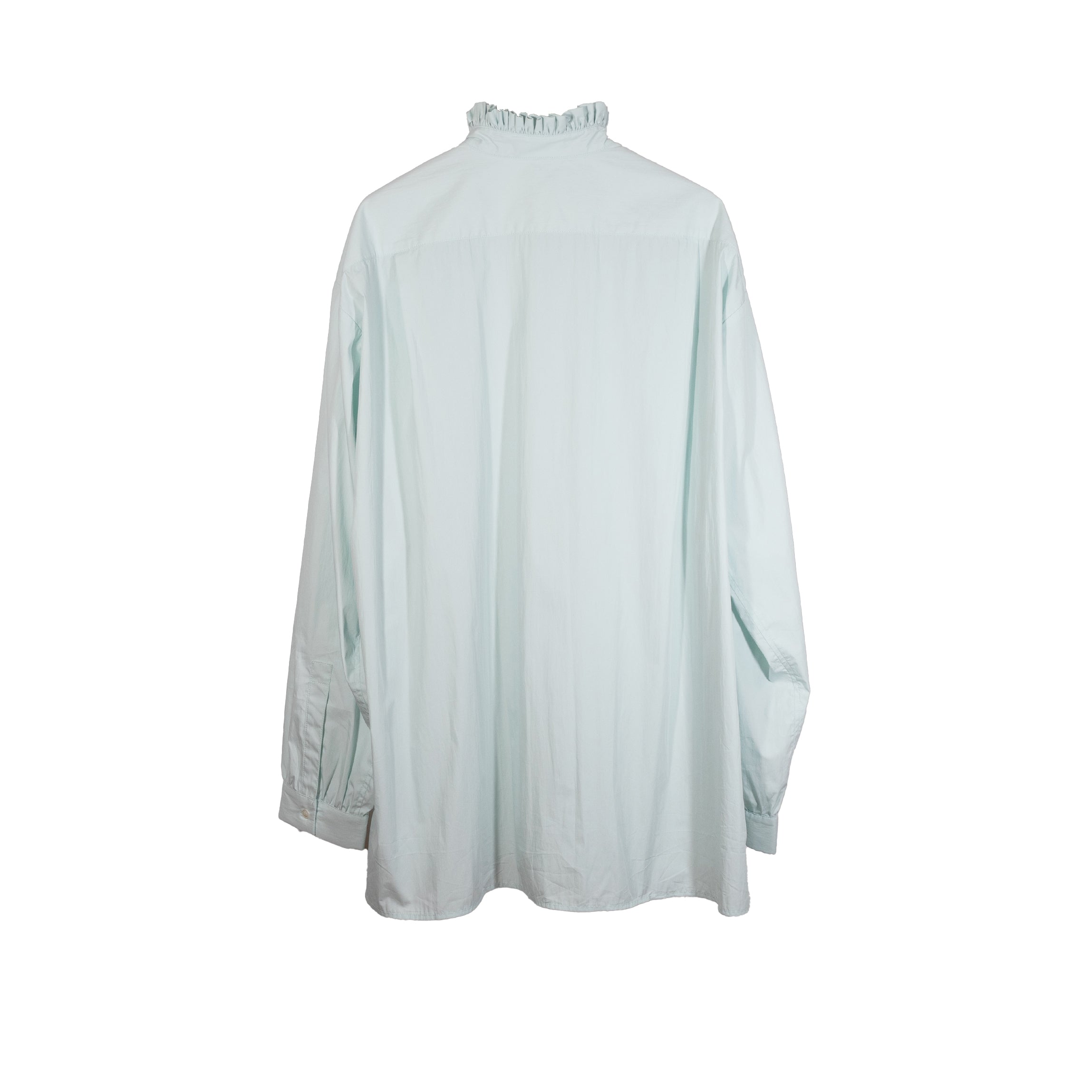 Cotton Pintuck Collar Shirt light blue