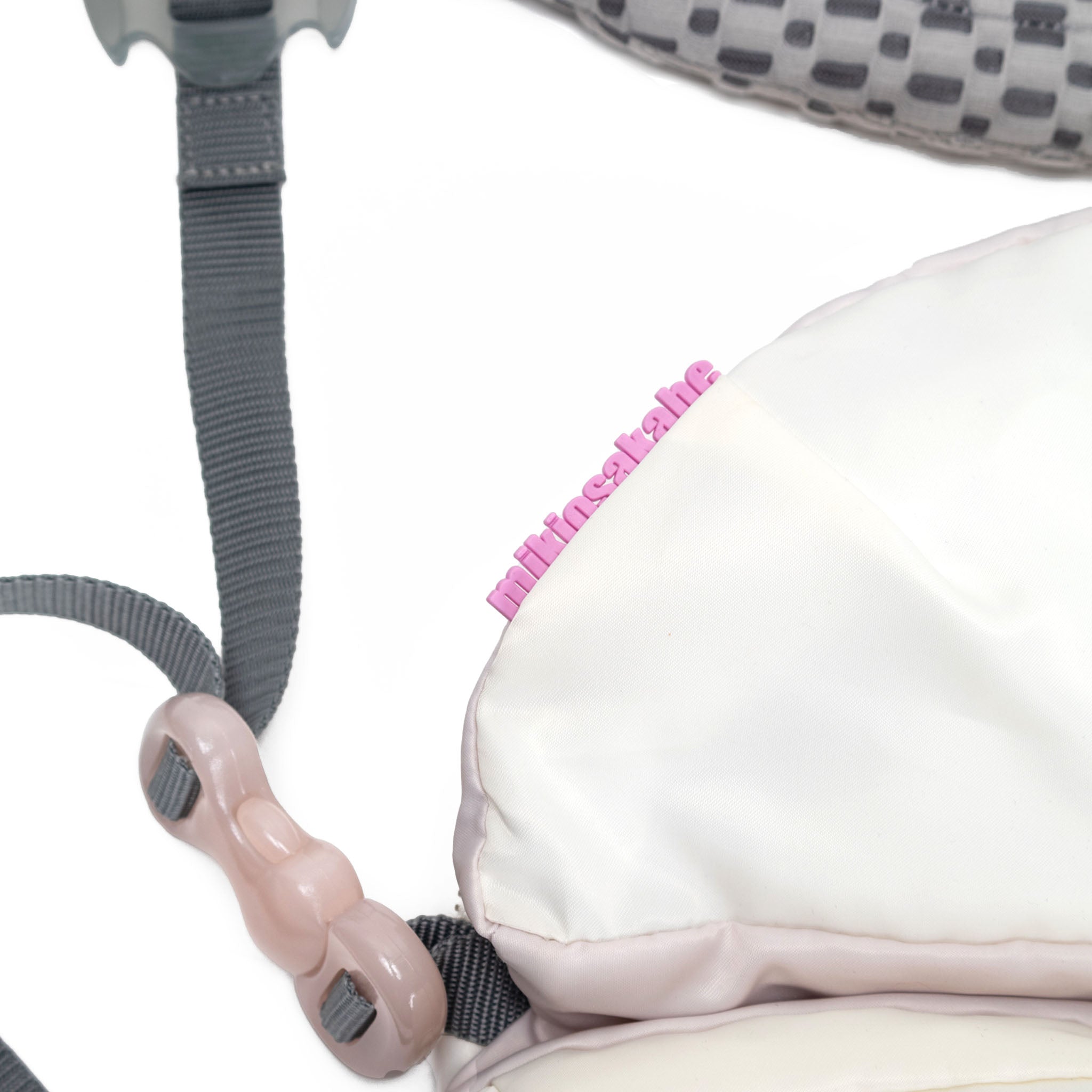7 Pockets Bag Ivory×Gray×Pink