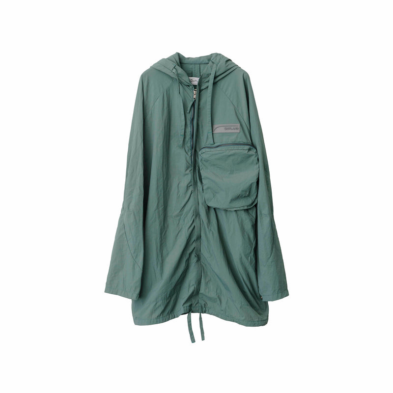 Packable coat (Black / White / Green)