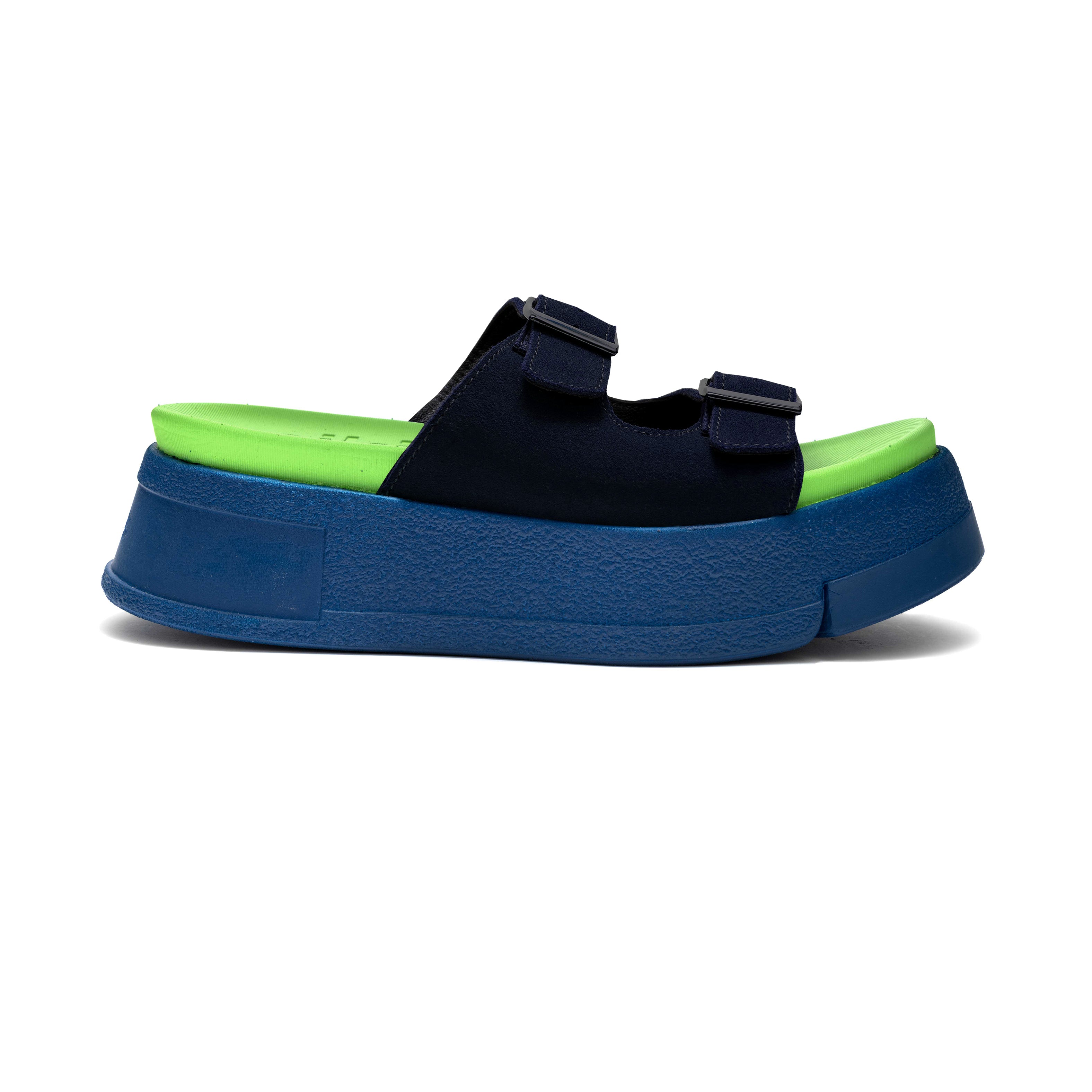 flip flops cruise Navy × Neon Green
