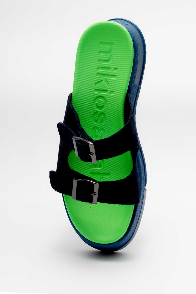 flip flops cruise Navy × Neon Green