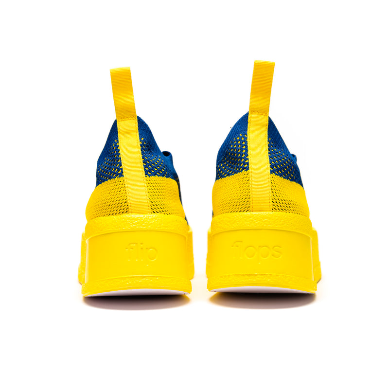 flip flops extra light shoes Navy × Yellow